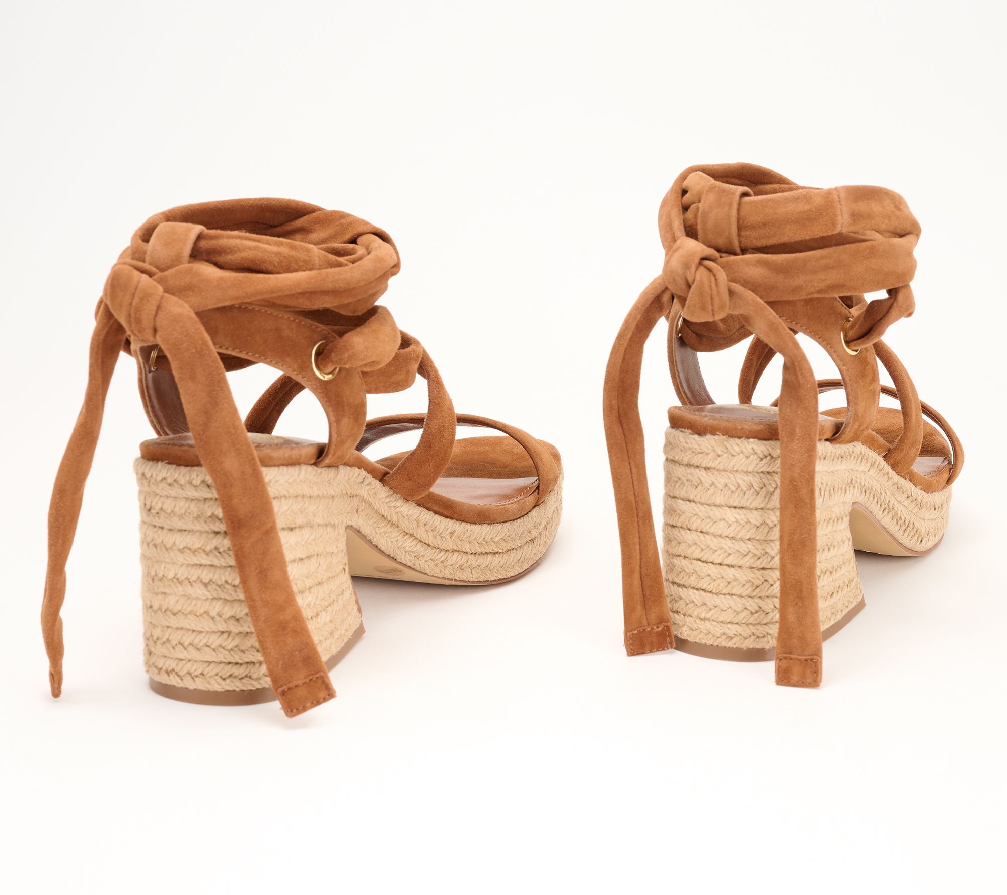 Vince Camuto Lace-Up Espadrille Wedge Heels - Roreka