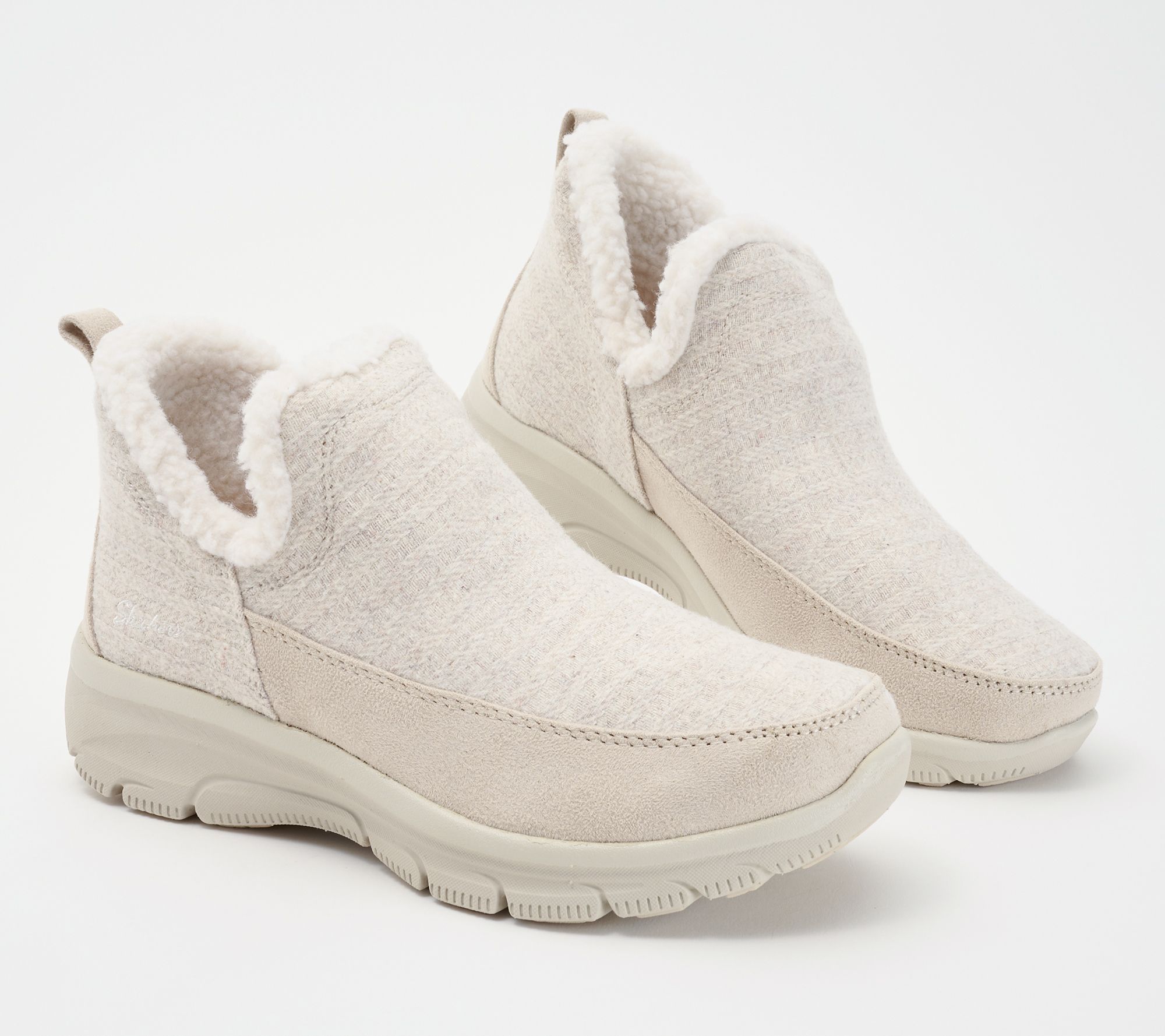 legal Dibujar adverbio Skechers Relaxed Fit Faux Fur Wool Ankle Boots - Easy Going - QVC.com