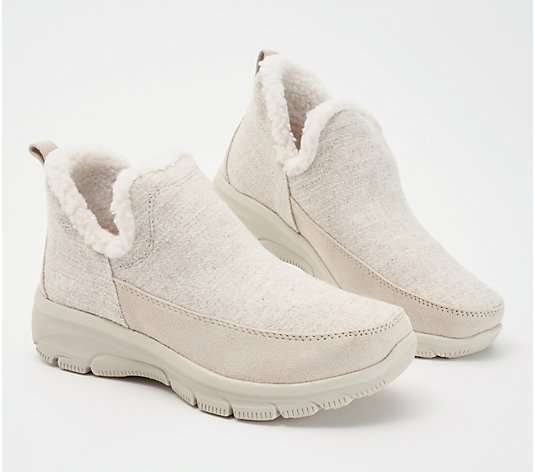 Skechers Relaxed Fit Faux Fur Wool Ankle Boots - Easy Going