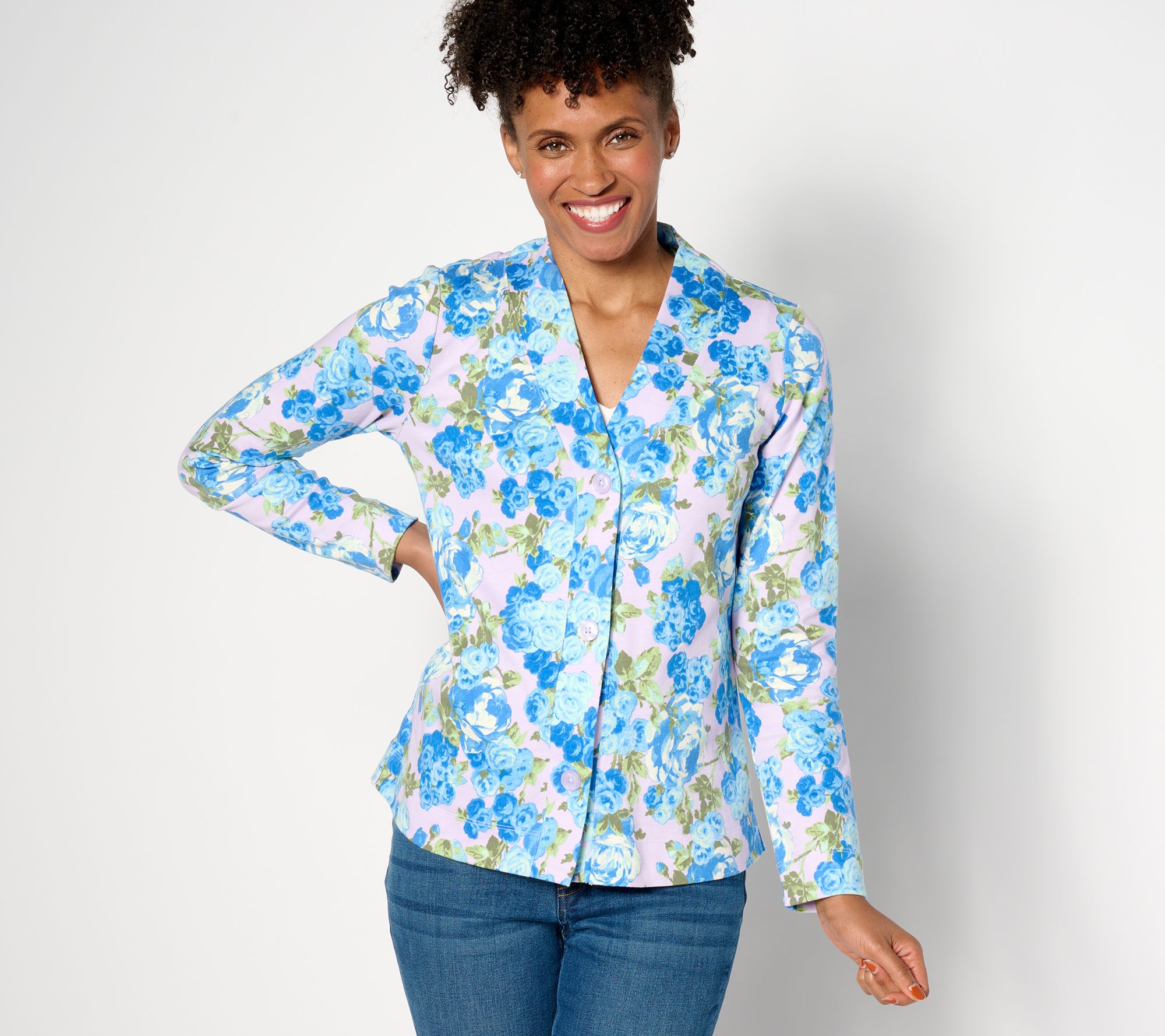 Isaac Mizrahi Live! Essentials Button Front Cardigan