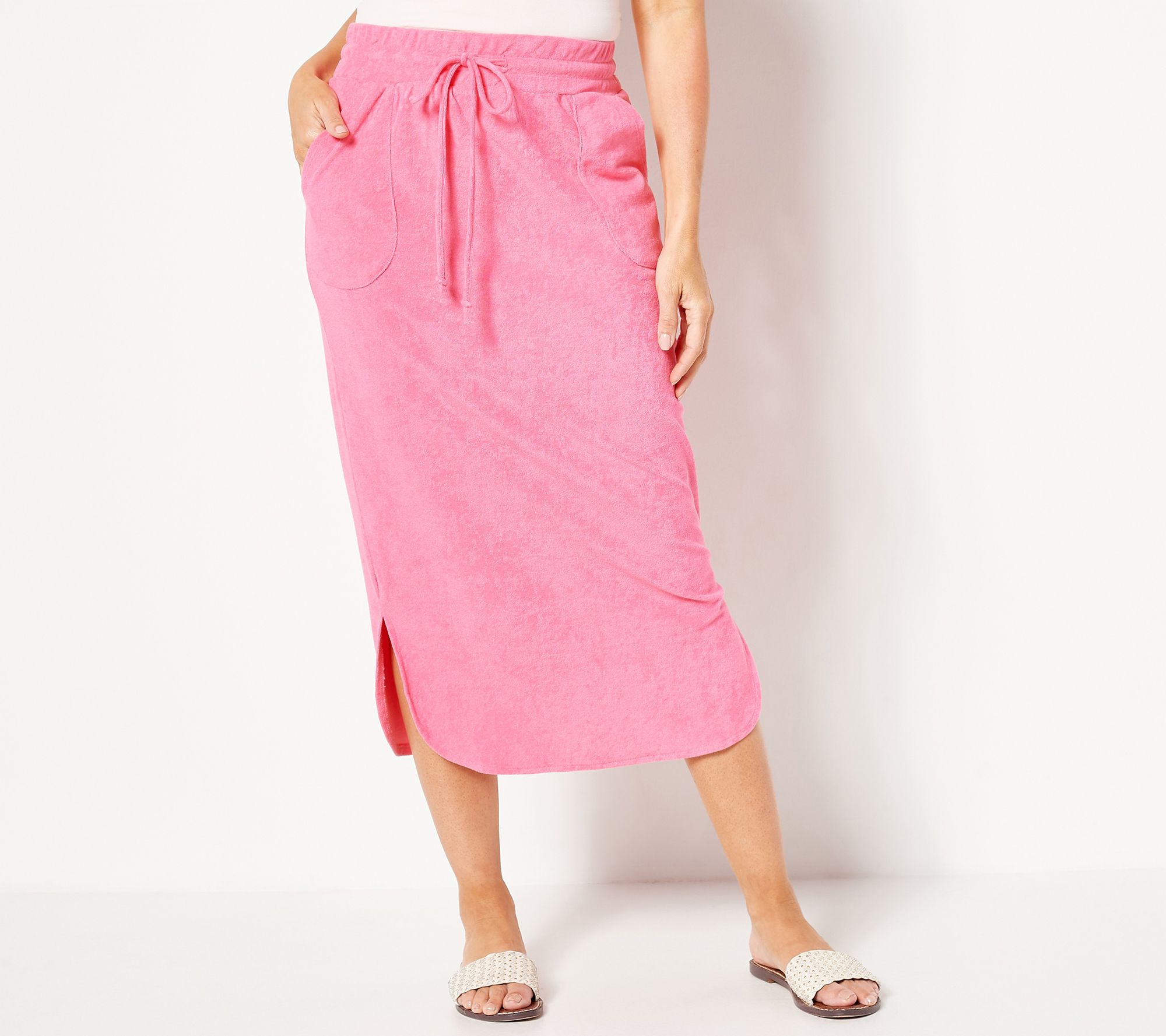 "As Is" Belle Beach by Kim Gravel Regular Poolside Terry Maxi Skirt