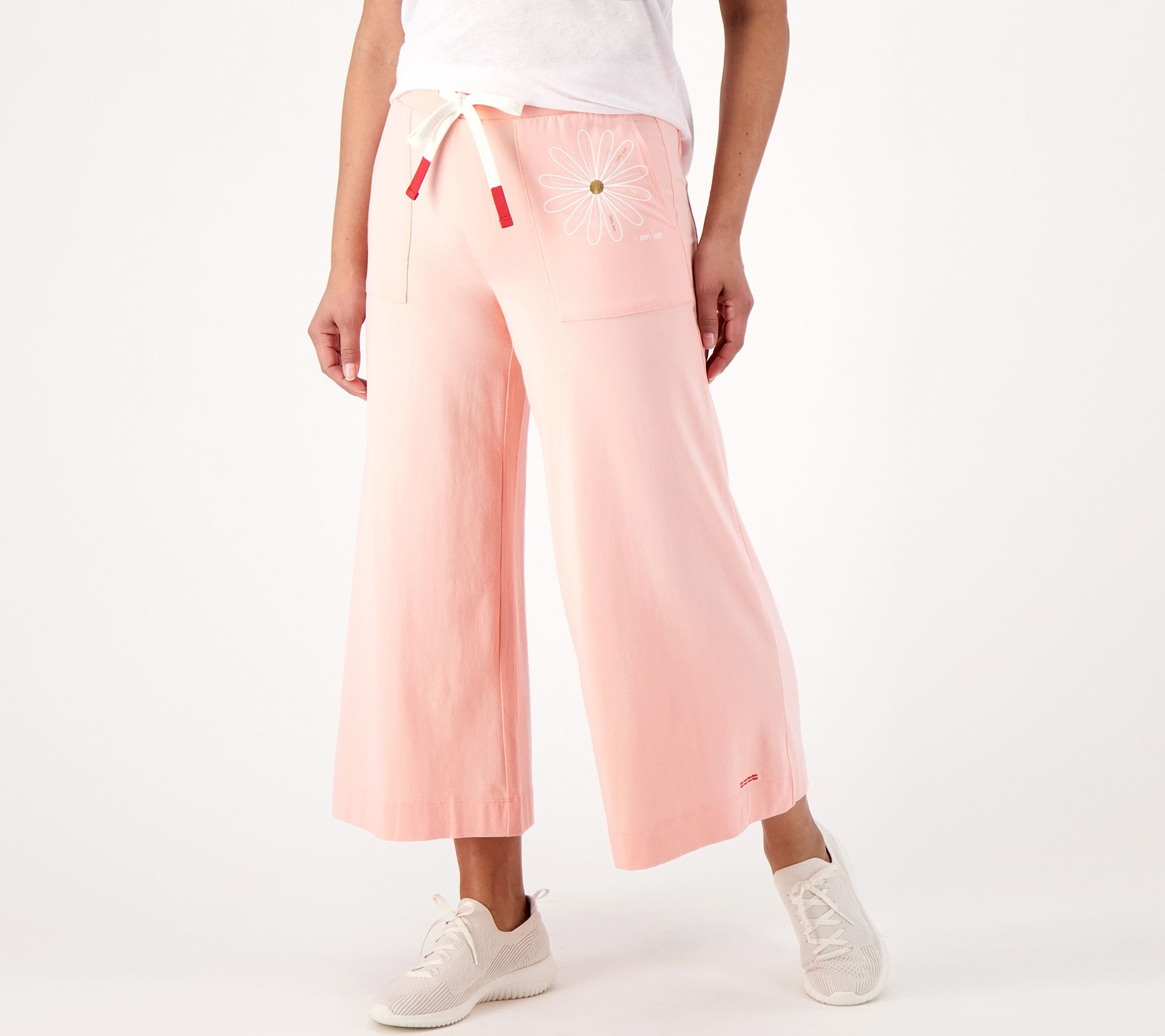 Peace Love World Love 2 Love Light Petite Crop Pants