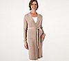 "As Is" Encore by Idina Menzel Long Rib Cardigan with Self Tie