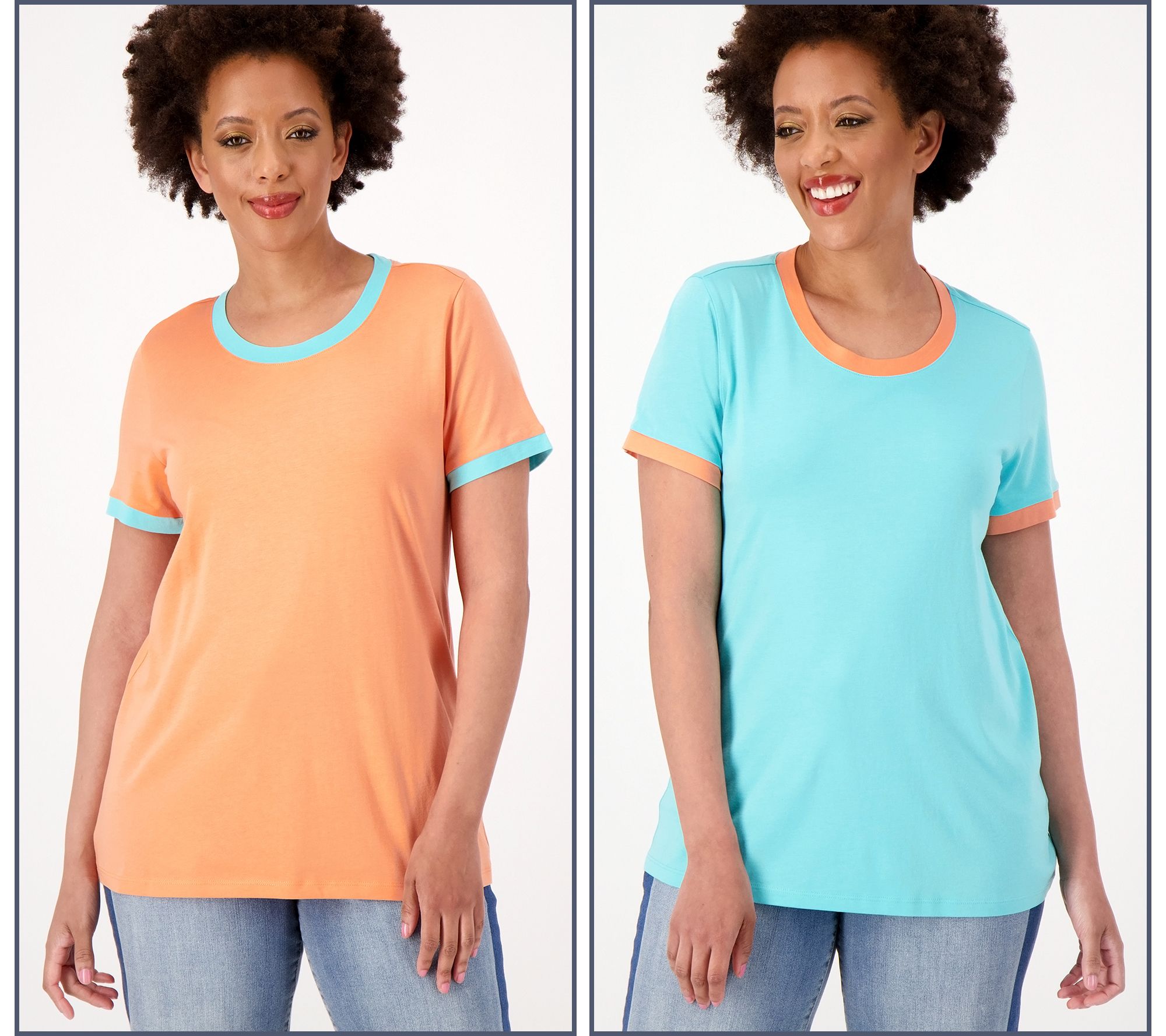 LOGO by Lori Goldstein Principles Colorblock 2-Pack Tops