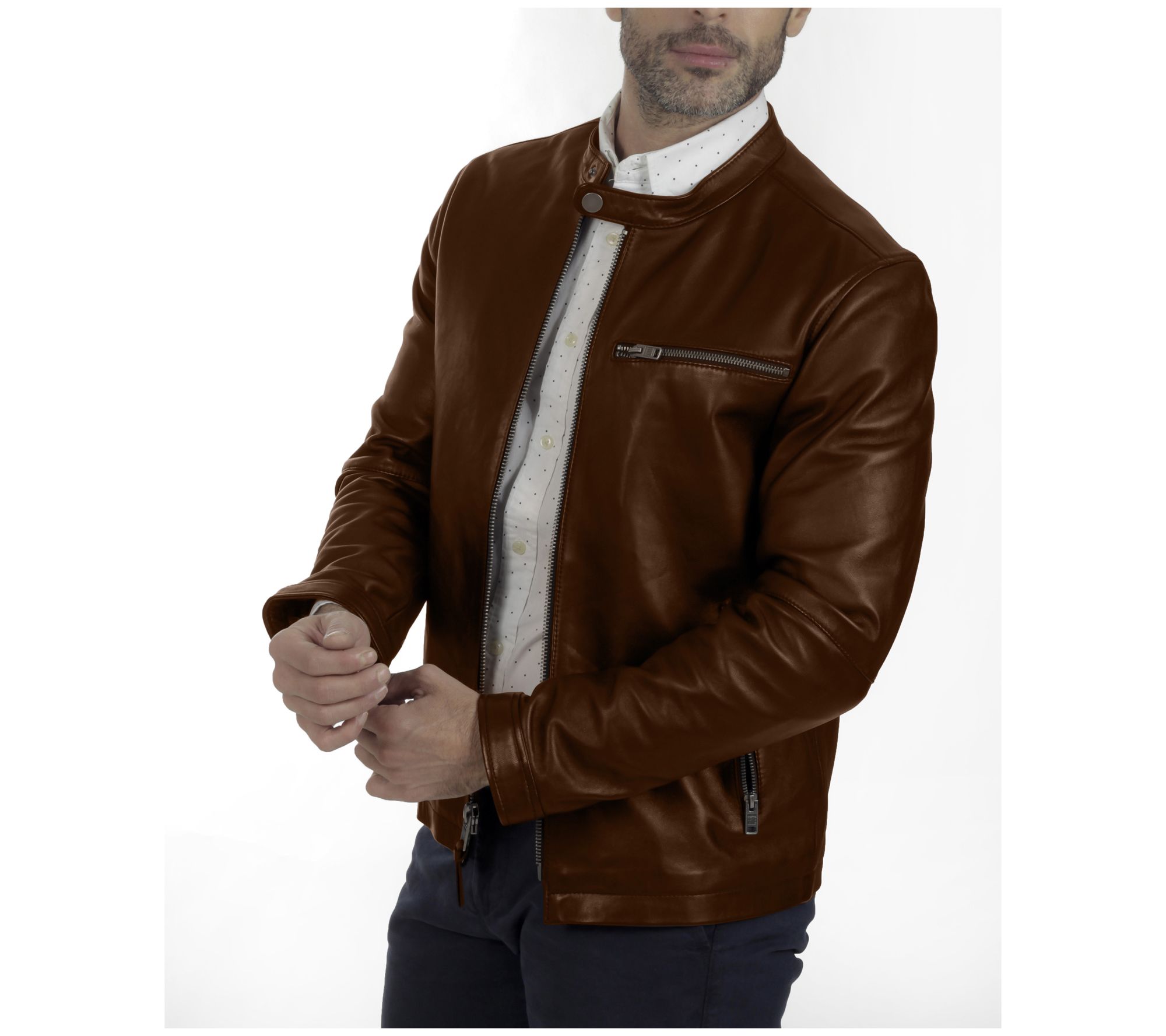 Frye Men's Basic Cafe Racer Jacket