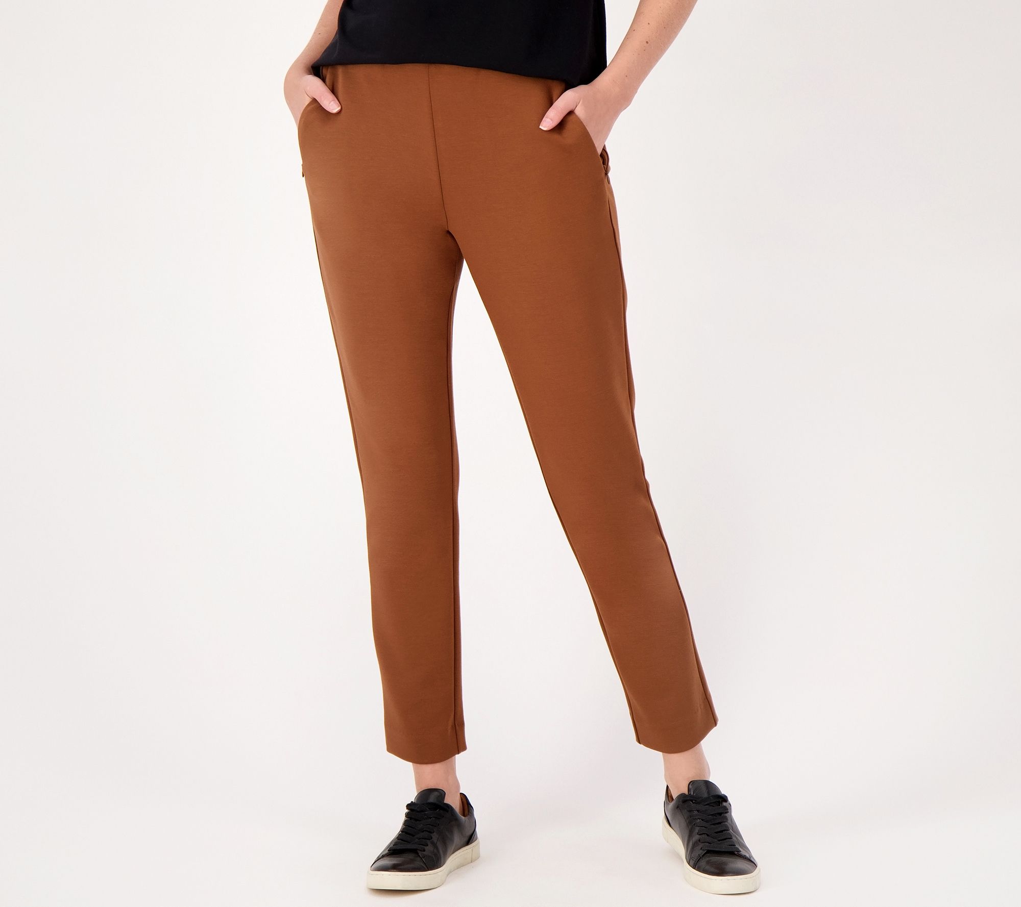 "As Is" Susan Graver Weekend Regular Smooth Knit Skinny Ankle Pants