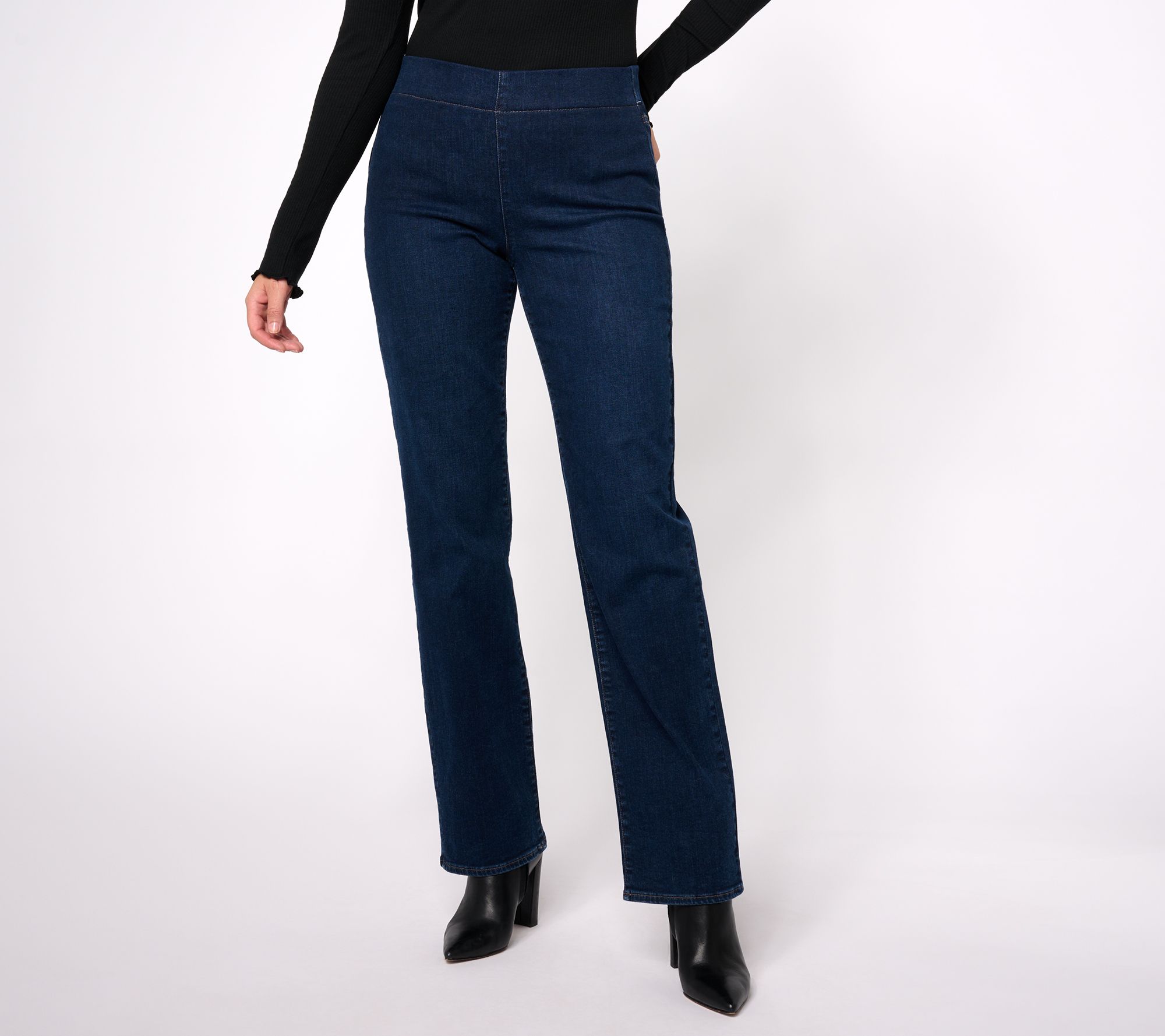 NYDJ Pull-On Bailey Relaxed Straight Jeans- Palace