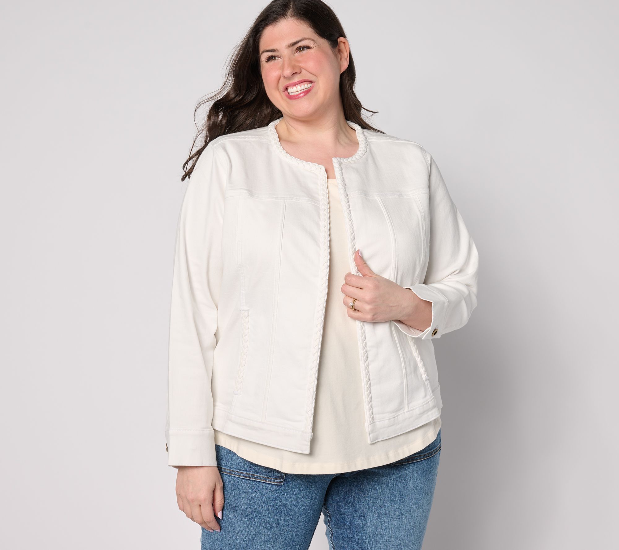 Destination 365 Denim Jacket with Braided Trim -Color