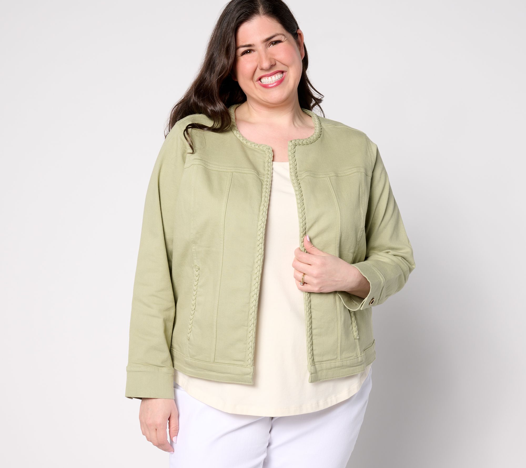 Destination 365 Denim Jacket with Braided Trim -Color