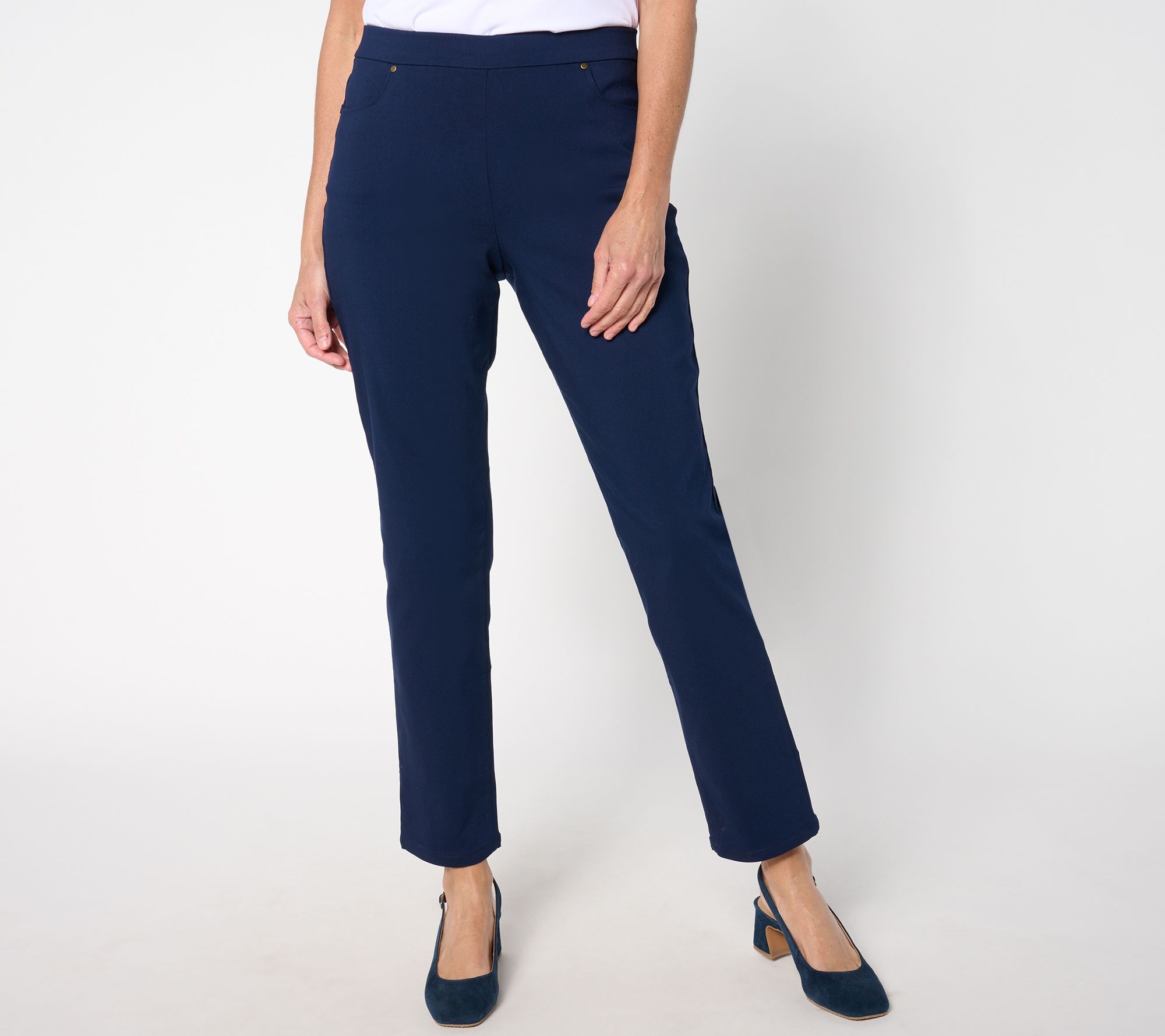 Susan Graver Petite Ultra Stretch Slim Leg Pants