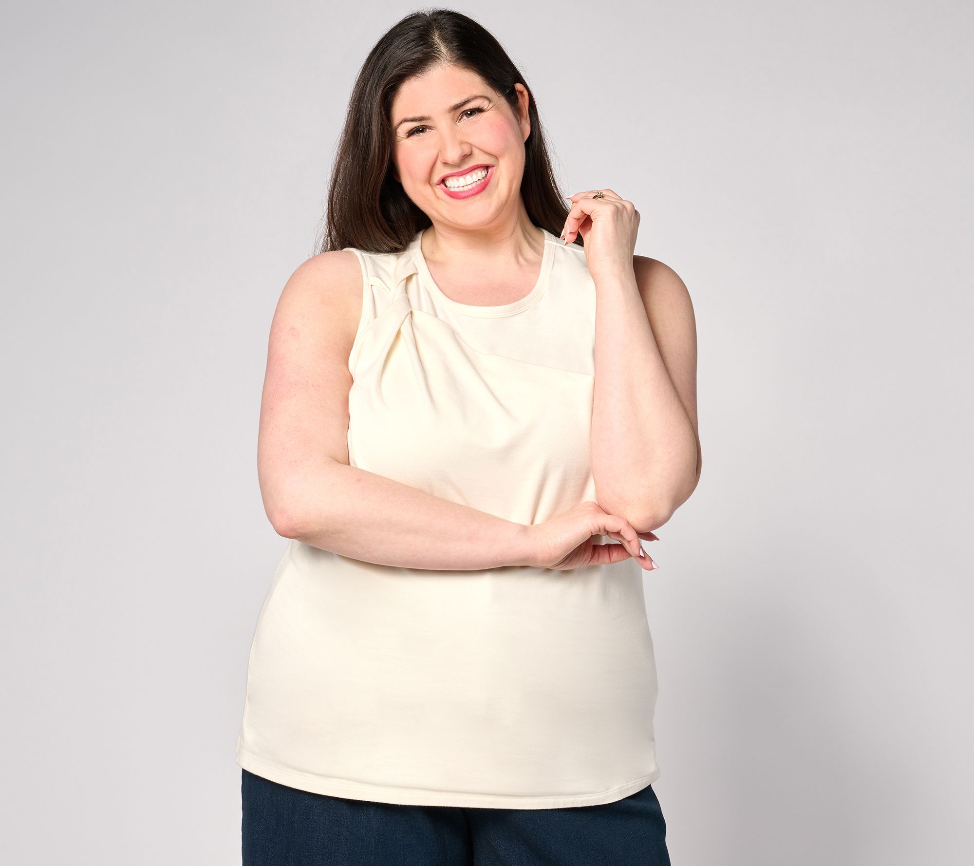 "As Is" BEAUTIFUL by Lawrence Zarian Knit Tank with Twist Detail