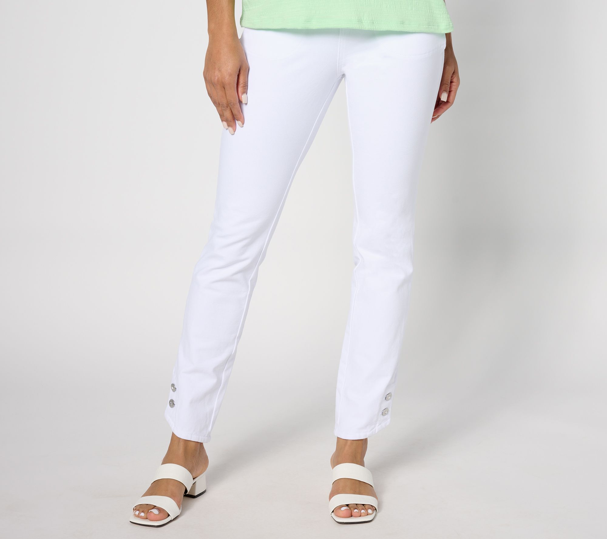 "As Is" Quacker Factory DreamJeannes Short Slim Straight Jeans