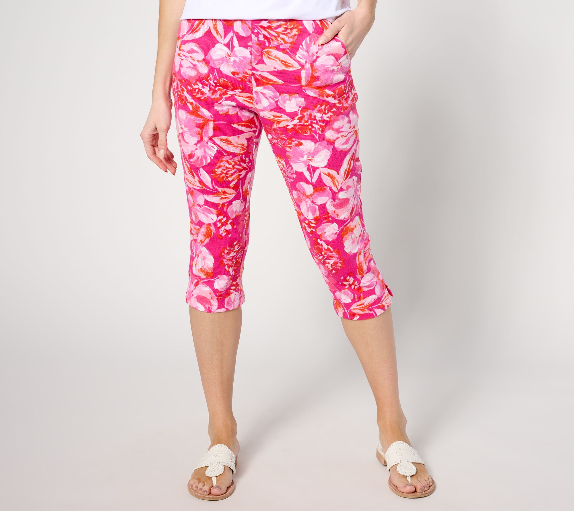 "As Is" Belle by Kim Gravel Perfect Pique Fresh Picked Capri, Petite