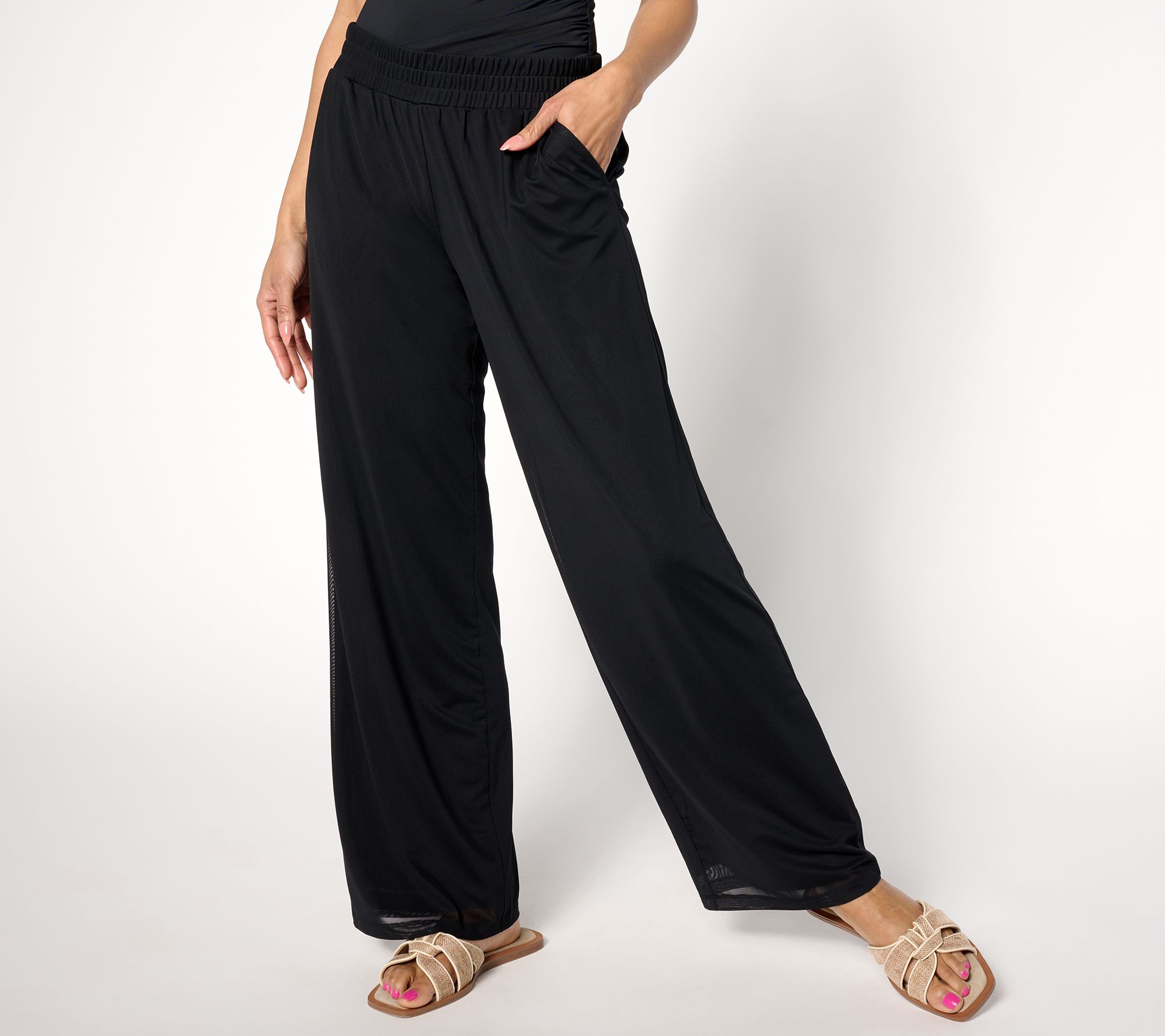 "As Is" Belle Beach by Kim Gravel Knit Suncatcher Gaucho, Regular