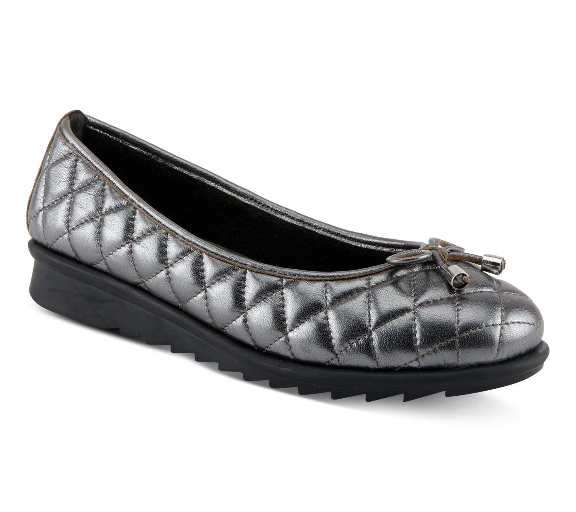 Spring Step Quilted Leather Ballet Flats - Ballequina