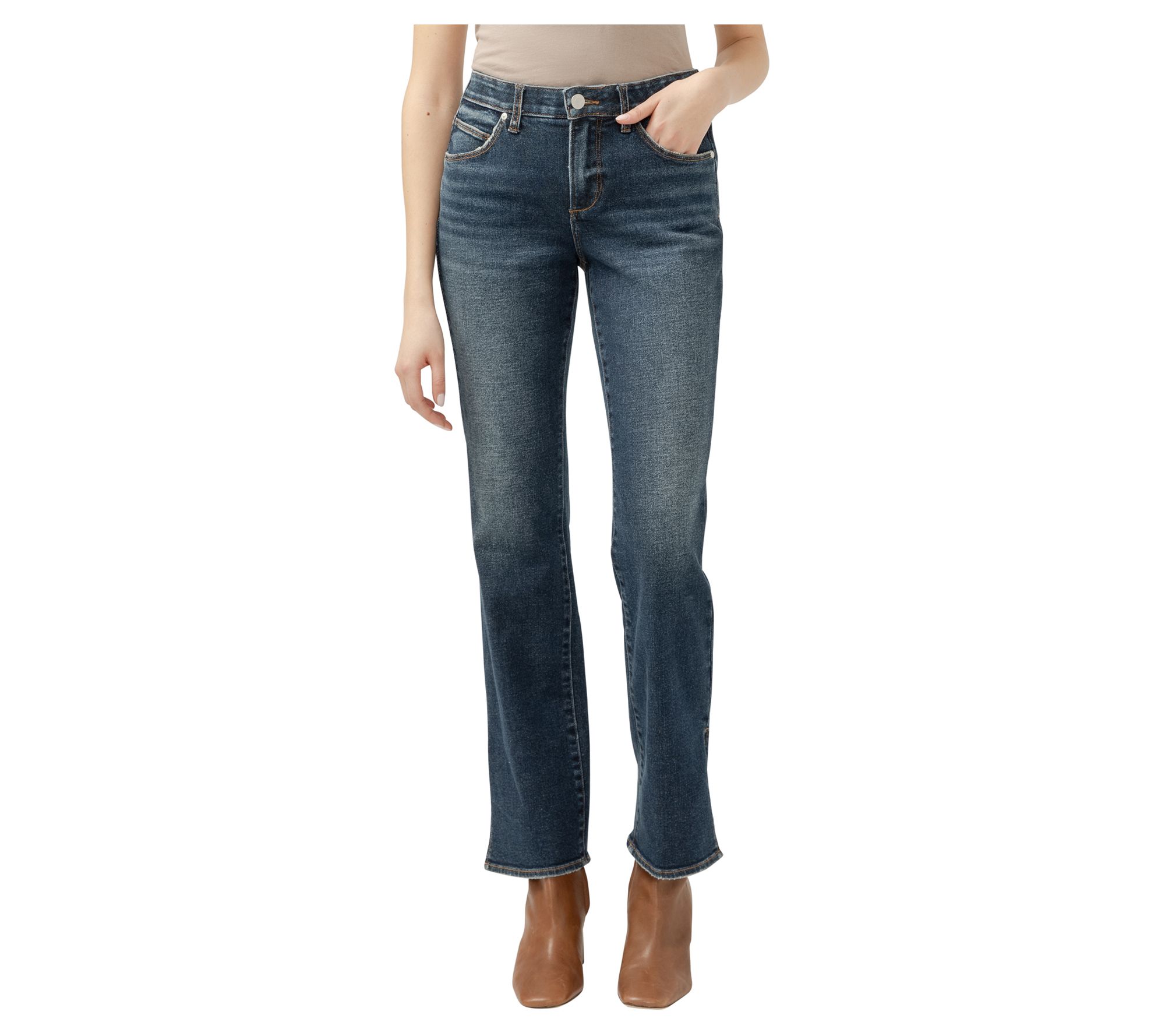 JAG Women's Eloise Mid Rise Rosier Blue Bootcut Jeans