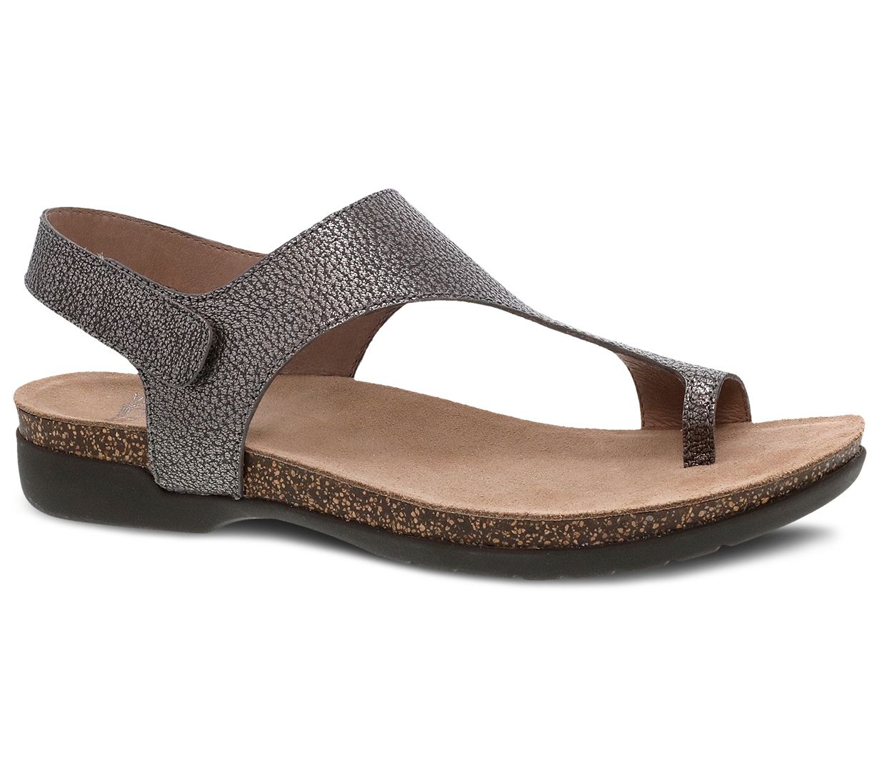 Dansko Pewter Metallic Leather Slingback Sandal - Reece