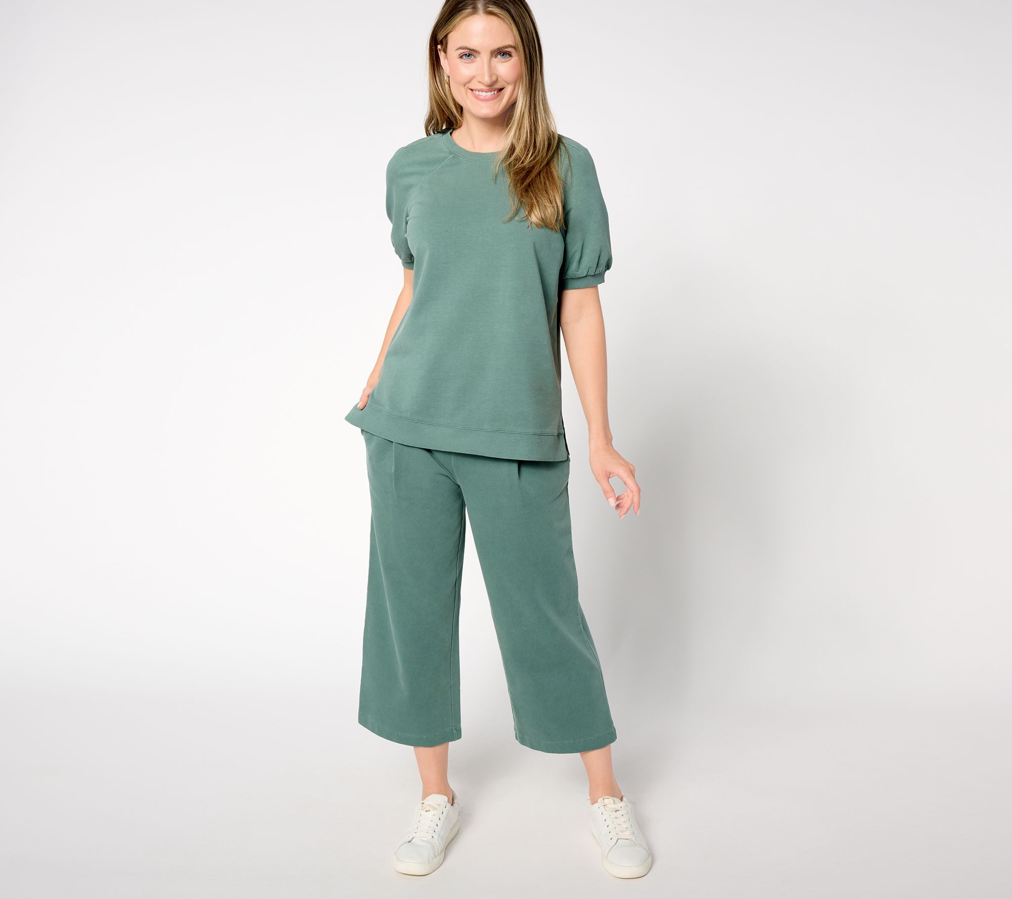 SAILBOAT FRENCH TERRY RAGLAN SWEATSHIRT & SHORT SET