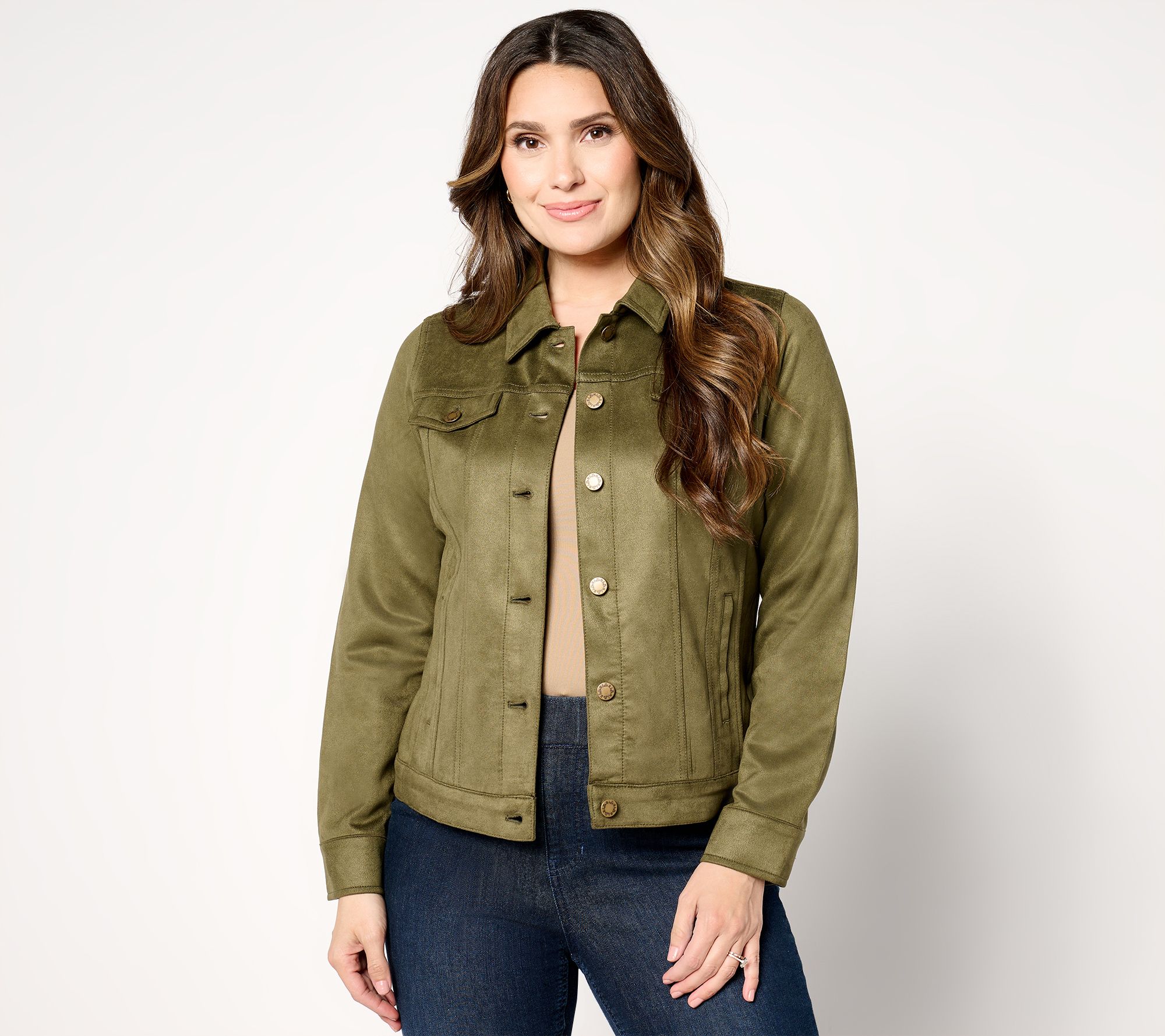 "As Is" Belle by Kim Gravel PerSuede Me Trucker Jacket