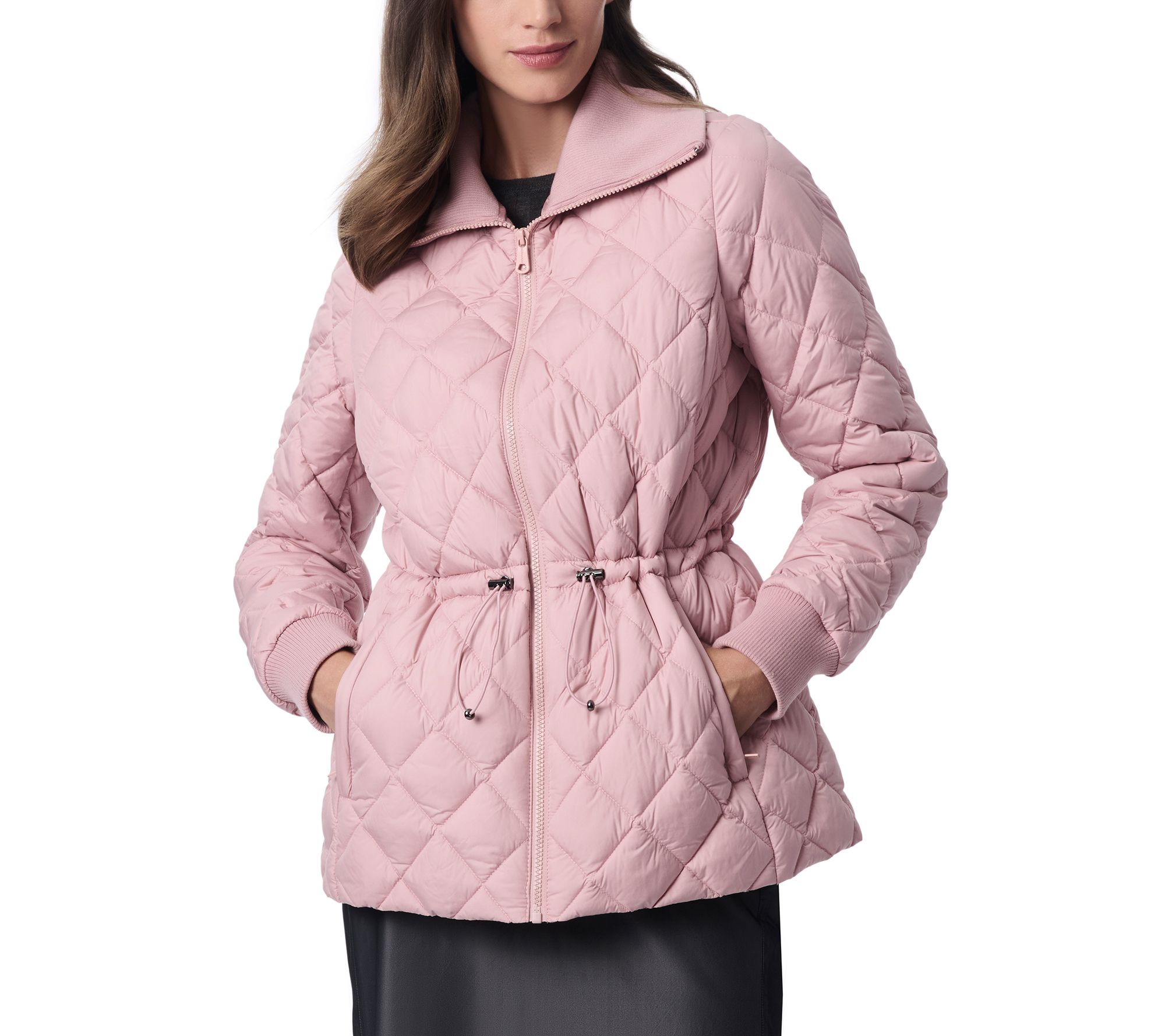 Bernardo Puffer Coat with Drawstring Waist