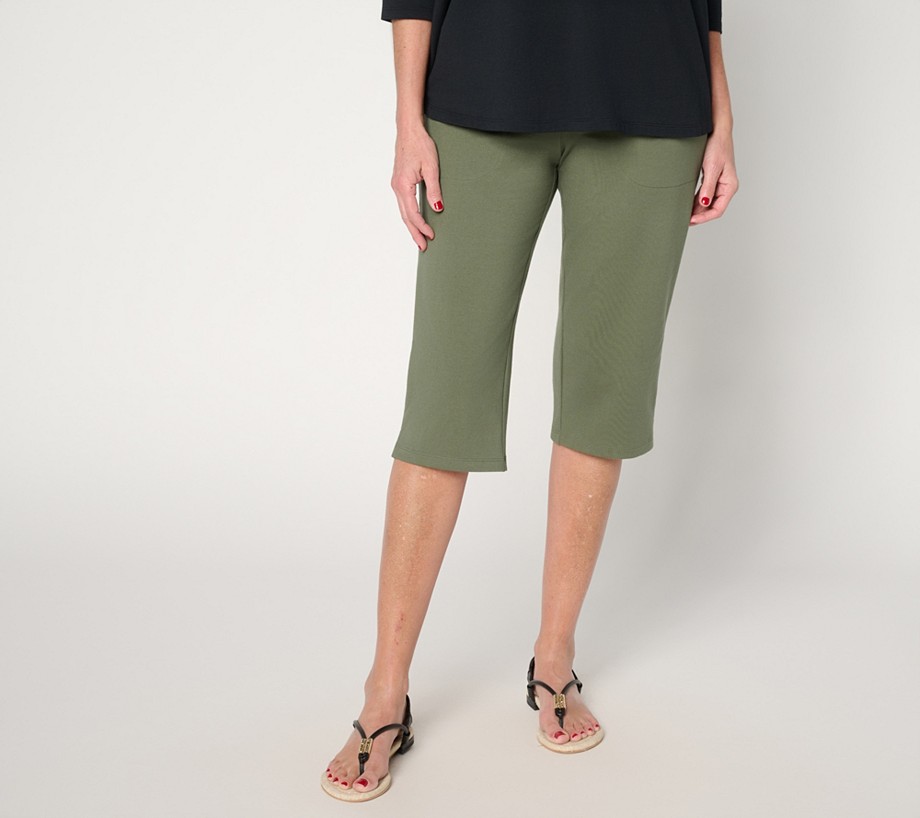 Denim & Co. Petite Duo Stretch Skimmer with Pockets