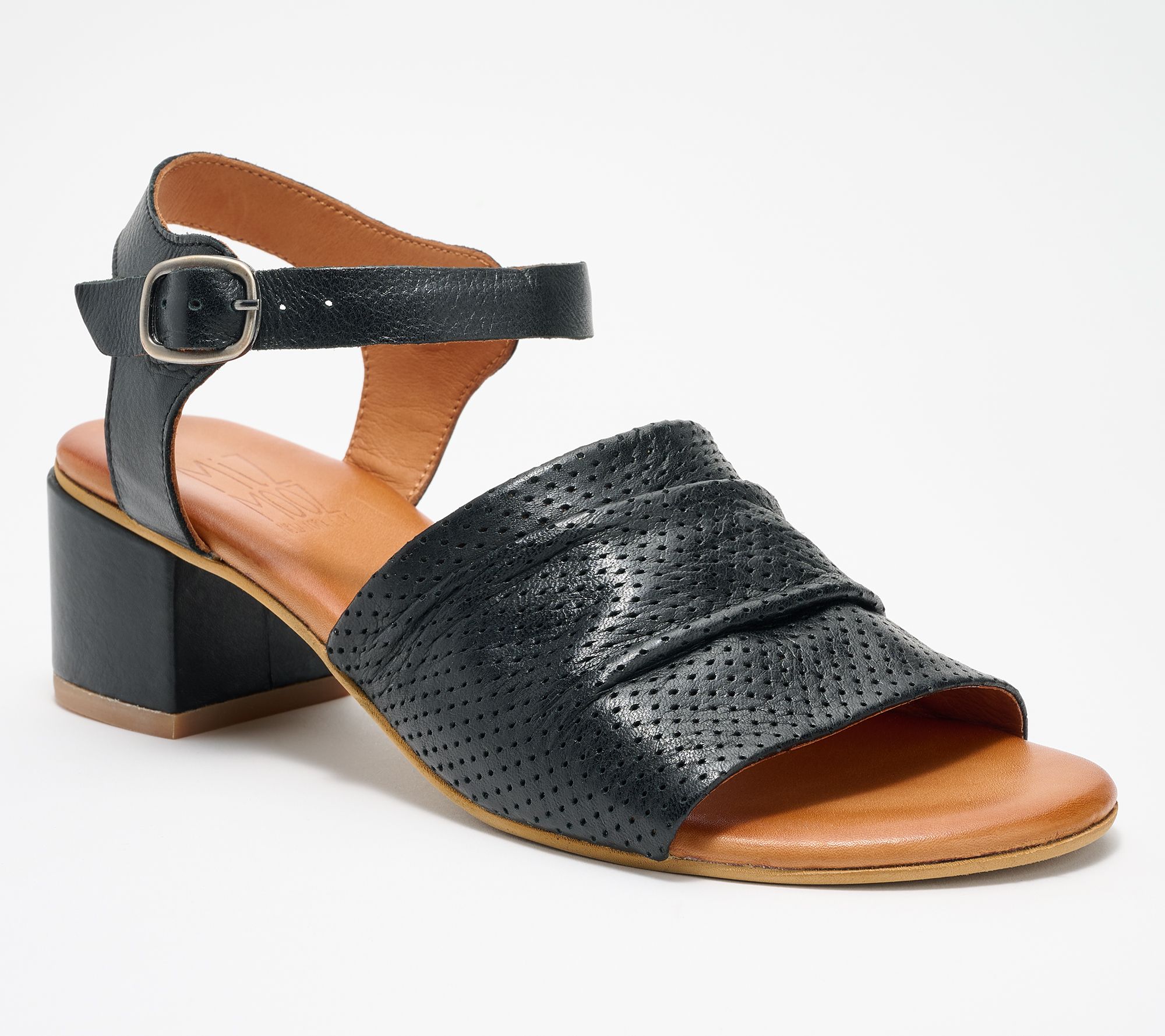Miz Mooz Leather Ankle Strap Heeled Sandals - Rainie