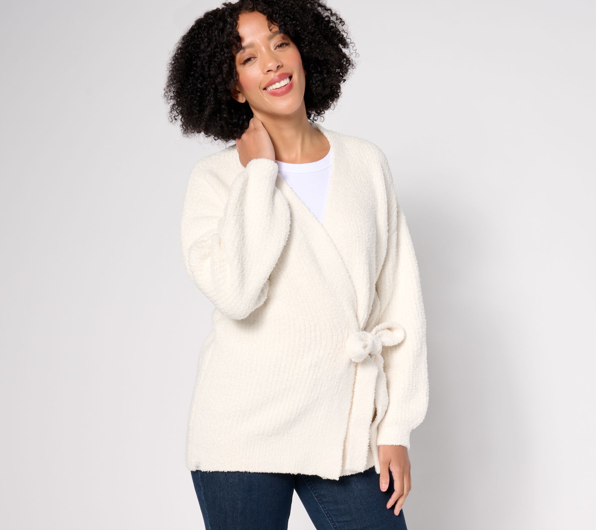 "As Is" Barefoot Dreams CozyChic Side- Tie Cardigan