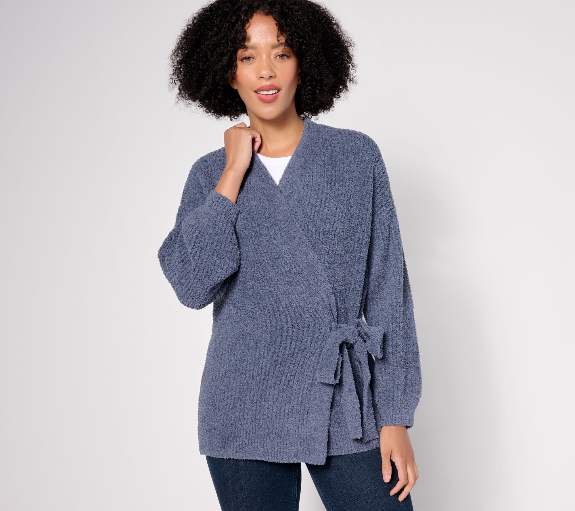 "As Is" Barefoot Dreams CozyChic Side- Tie Cardigan