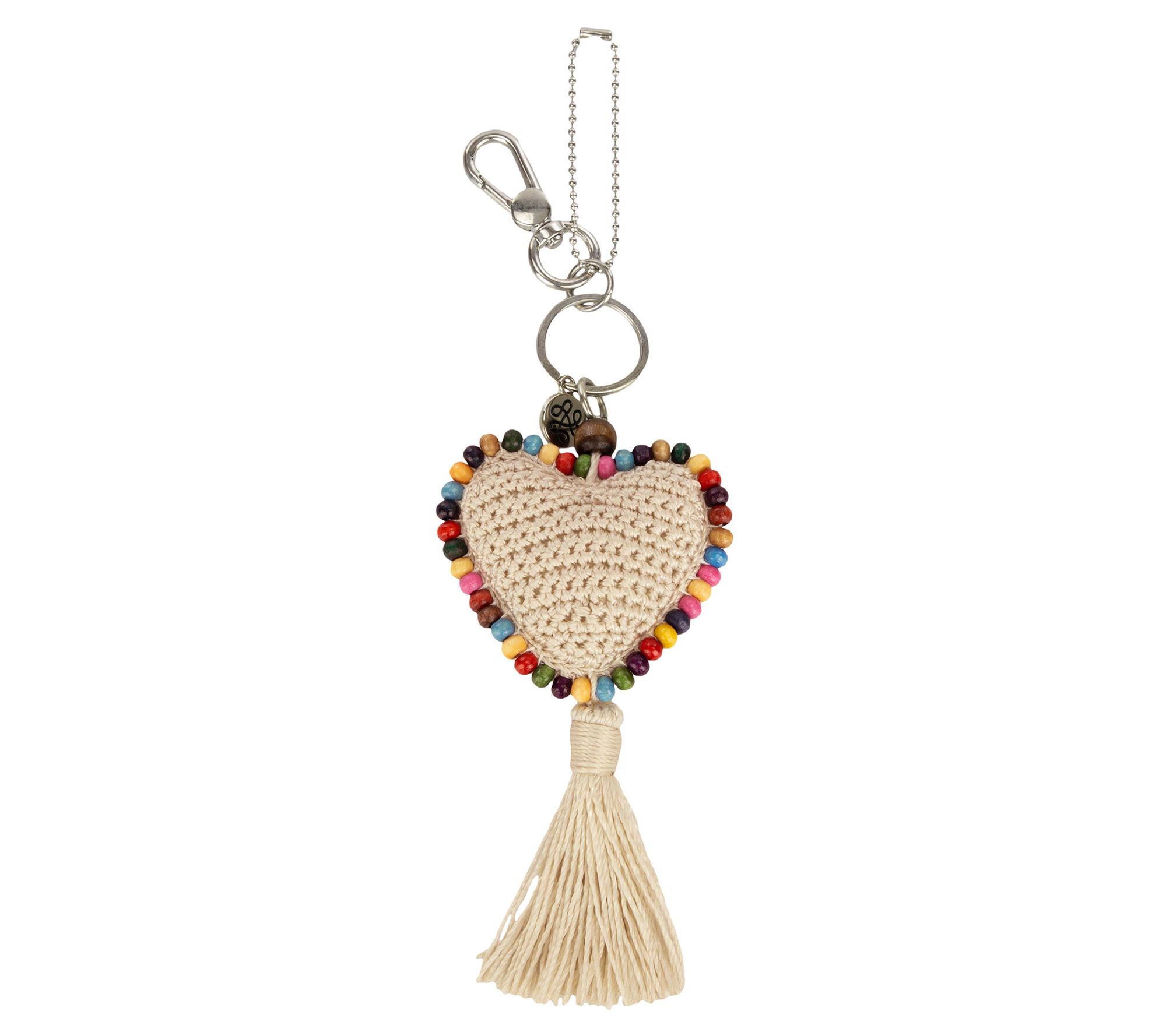 The Sak Back to Bali Crochet Small Heart DangleBag Charm