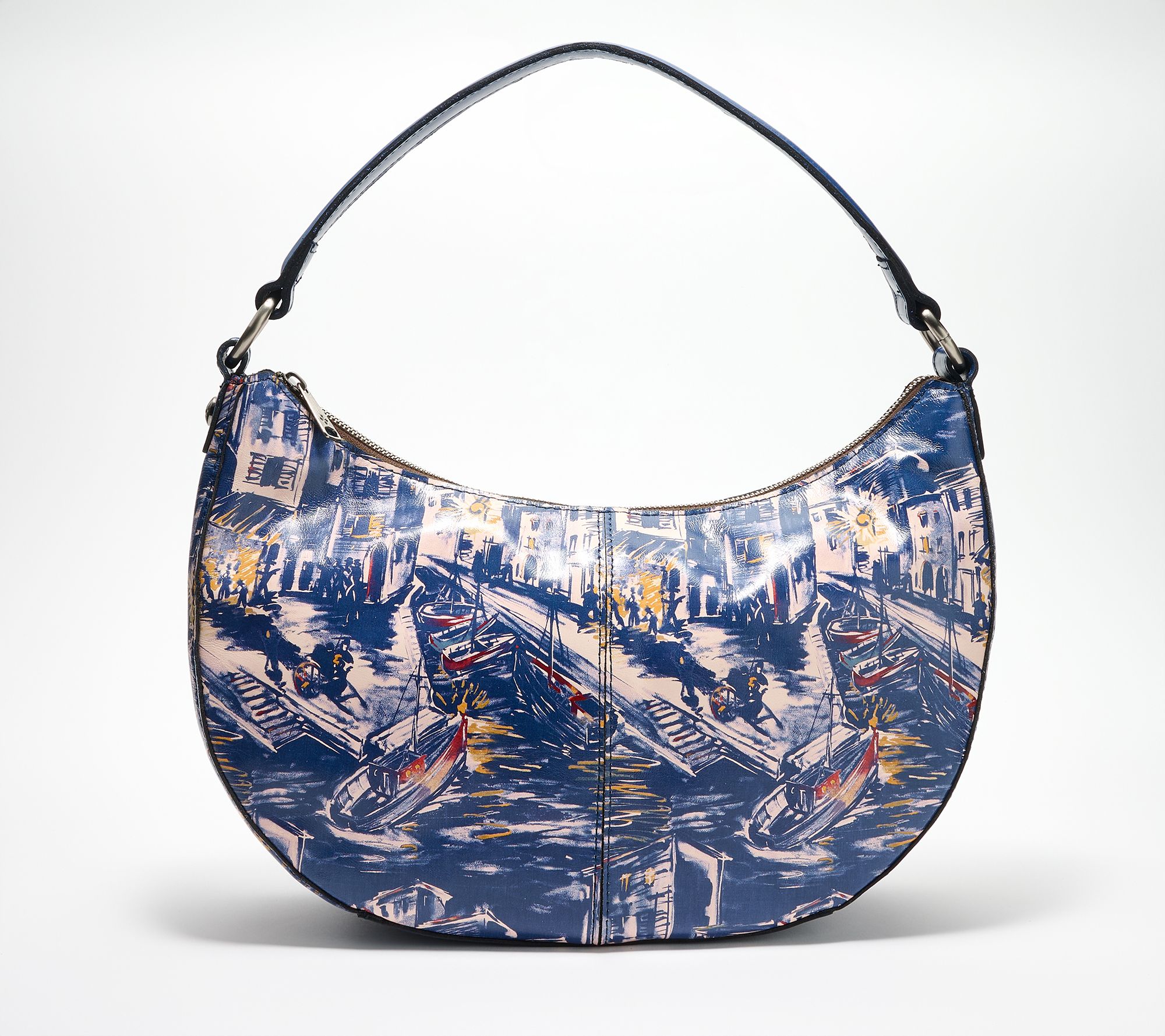 Patricia Nash Leather Eirene Crescent Hobo