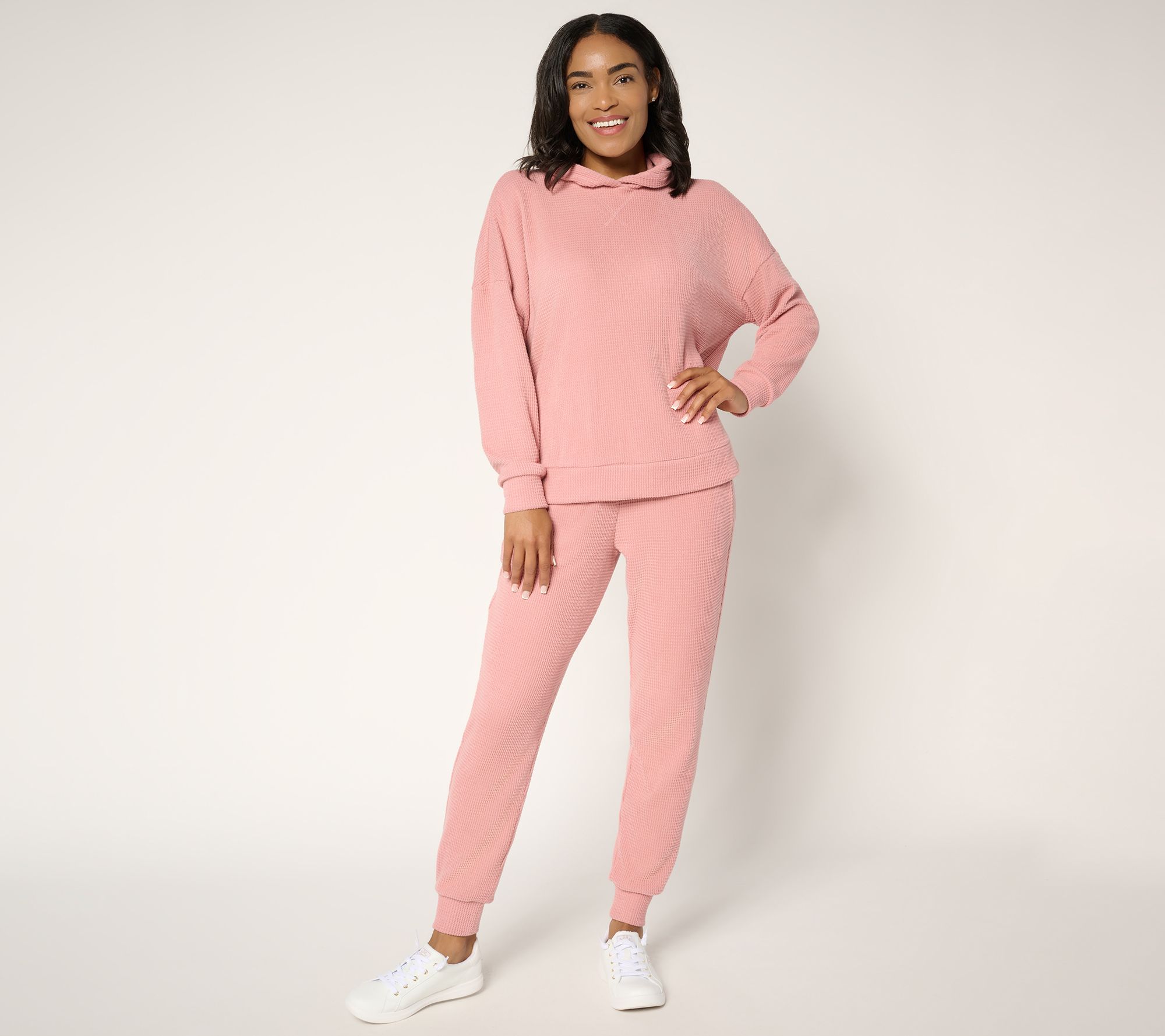 Berkshire Homewear Waffle Knit Hooded Lounge Set