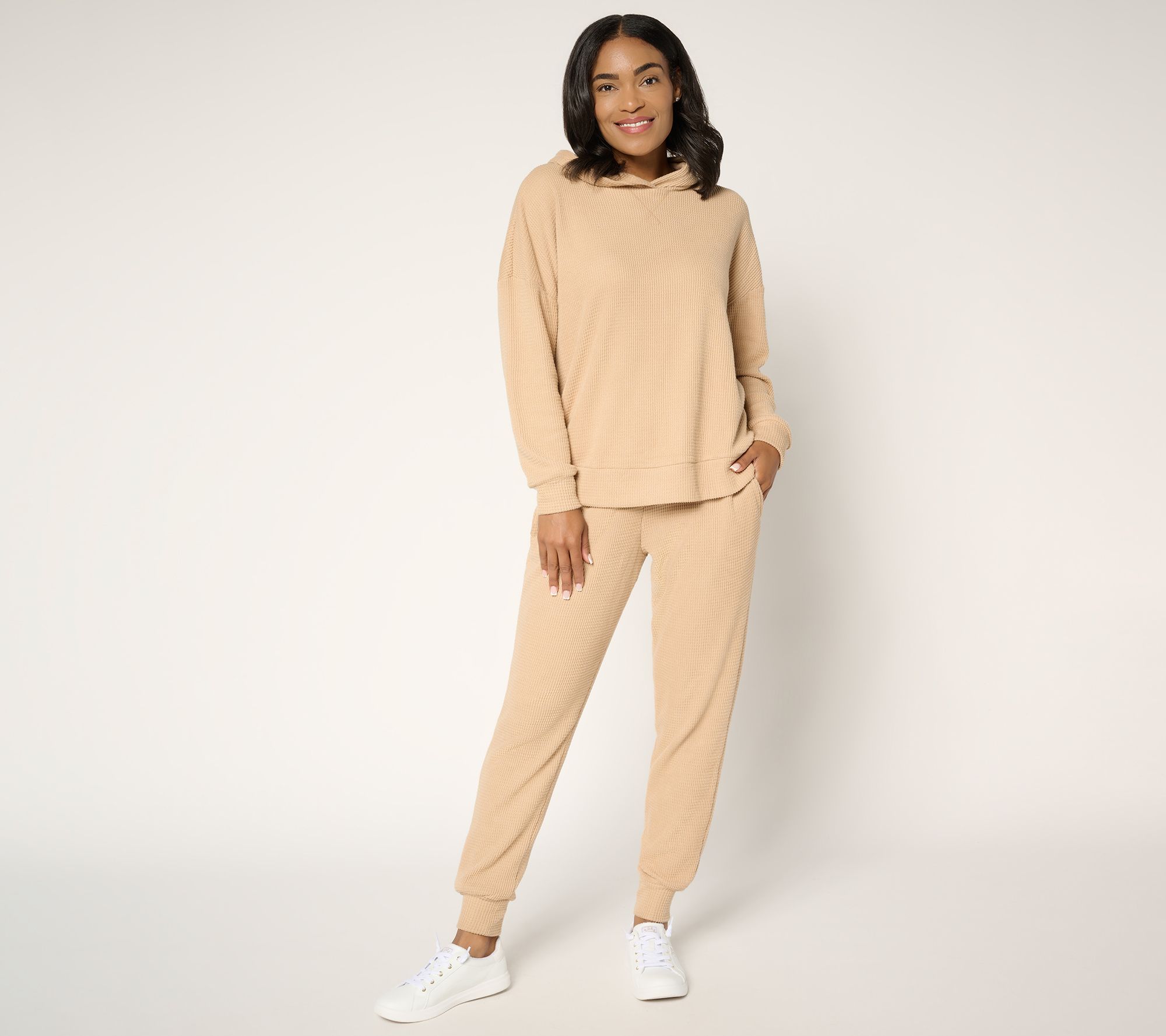 Berkshire Homewear Waffle Knit Hooded Lounge Set