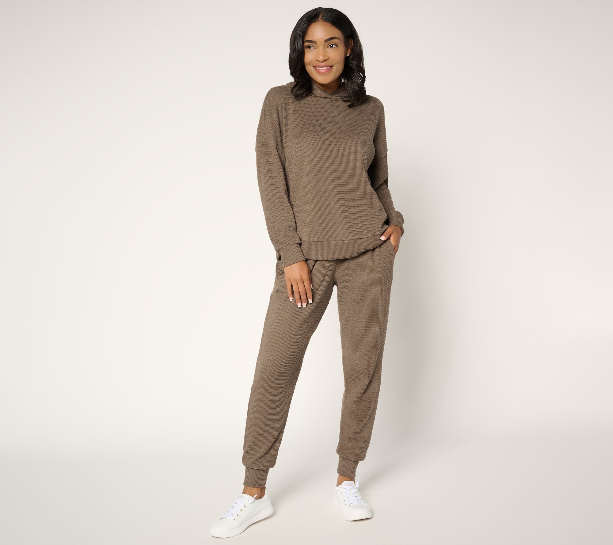 Berkshire Homewear Waffle Knit Hooded Lounge Set