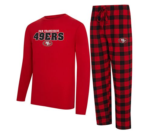 NFL Officially Licensed Men's Long Sleeve Tee Pajama Set