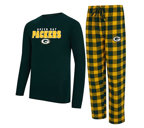 NFL Officially Licensed Men's Long Sleeve Tee Pajama Set