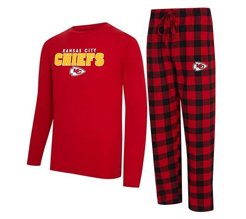 NFL Officially Licensed Men's Long Sleeve Tee Pajama Set
