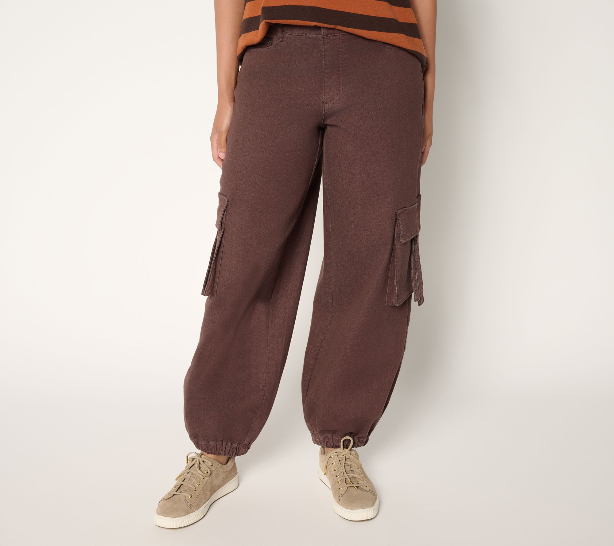 Peace Love World Black Label Regular Cargo Denim Ankle Jeans