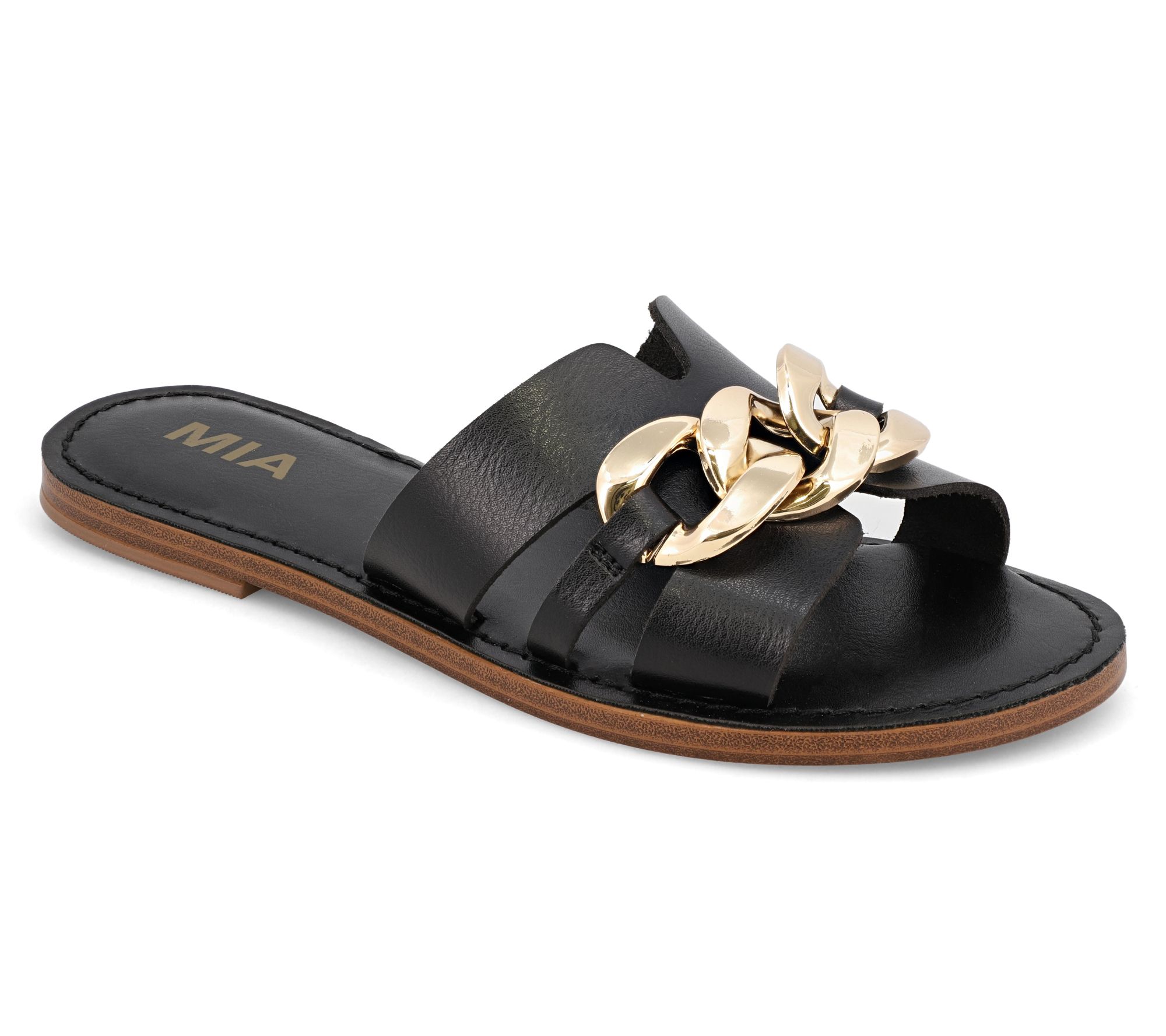 MIA Shoes Flat Slide Sandals - Venetia