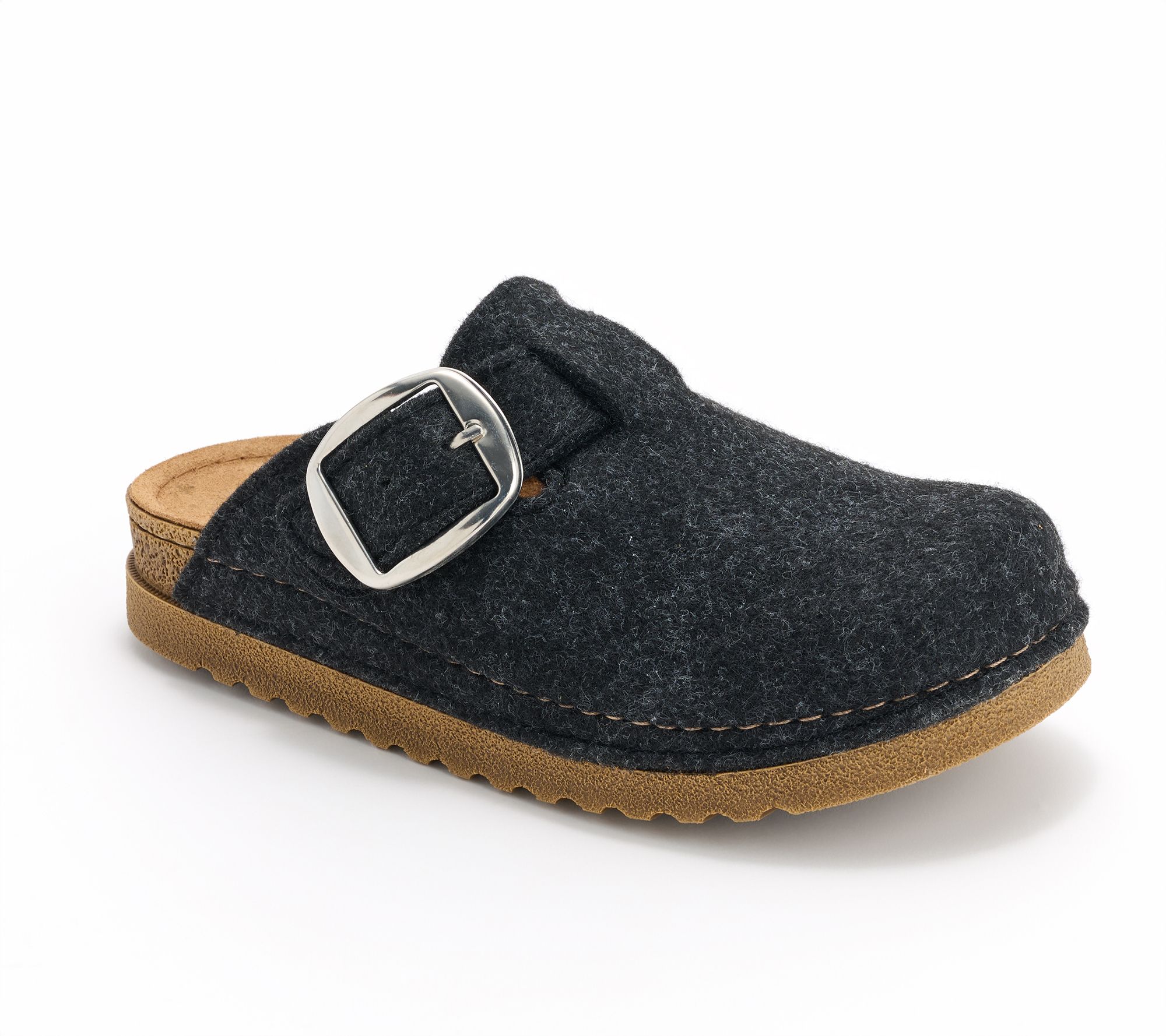 Flexus by Spring Step Wool Adjustable Buckle Clog - Cloggiller