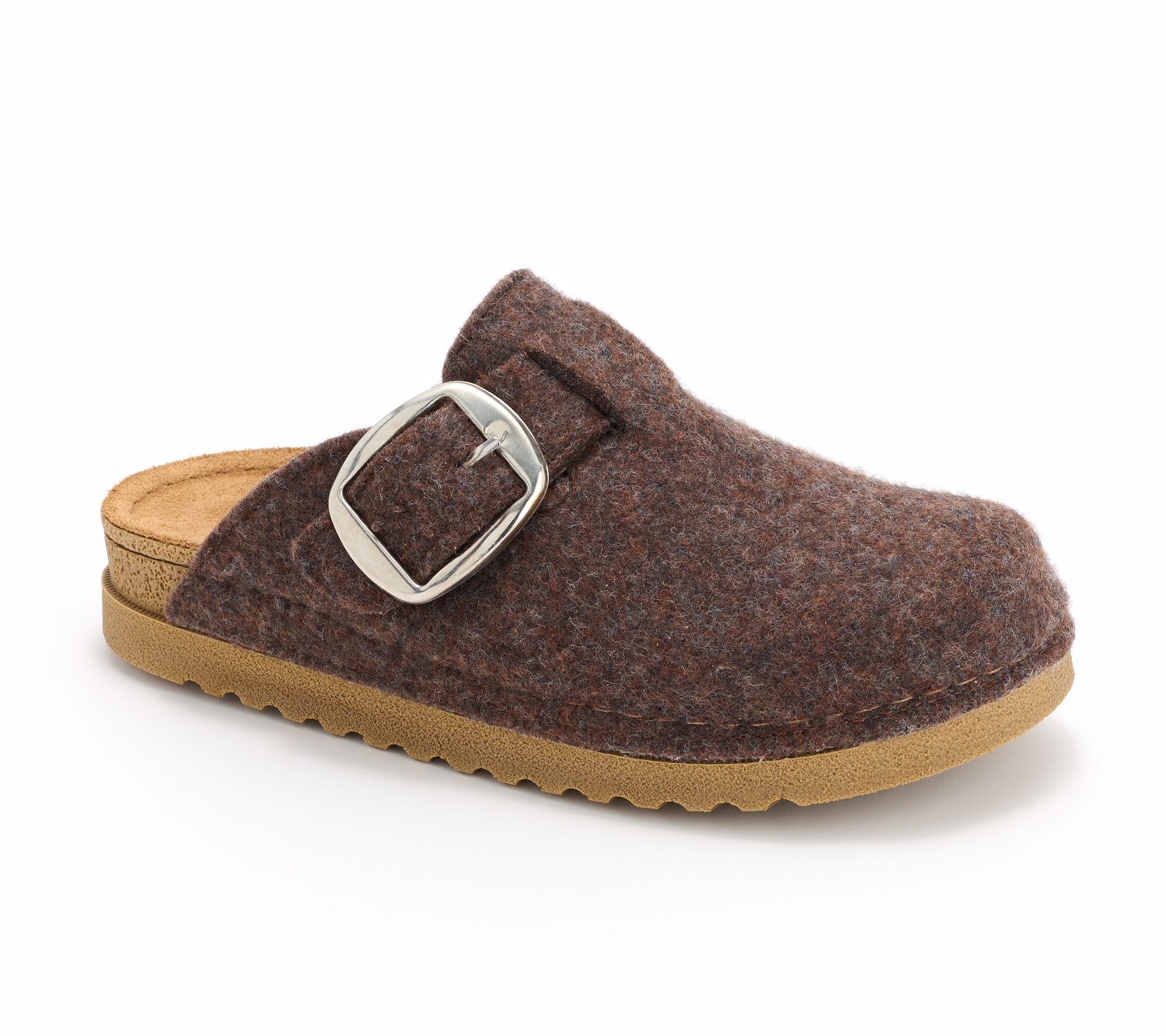 Flexus by Spring Step Wool Adjustable Buckle Clog - Cloggiller
