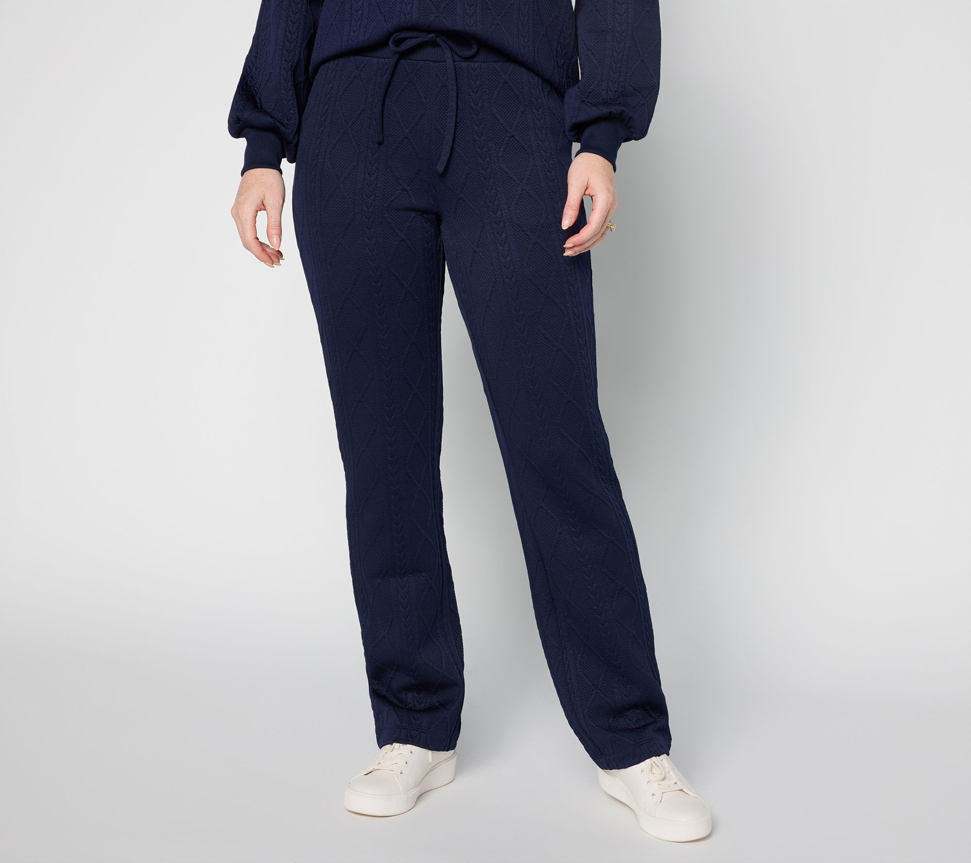 Belle by Kim Gravel Regular Cable Chic Straight Pant