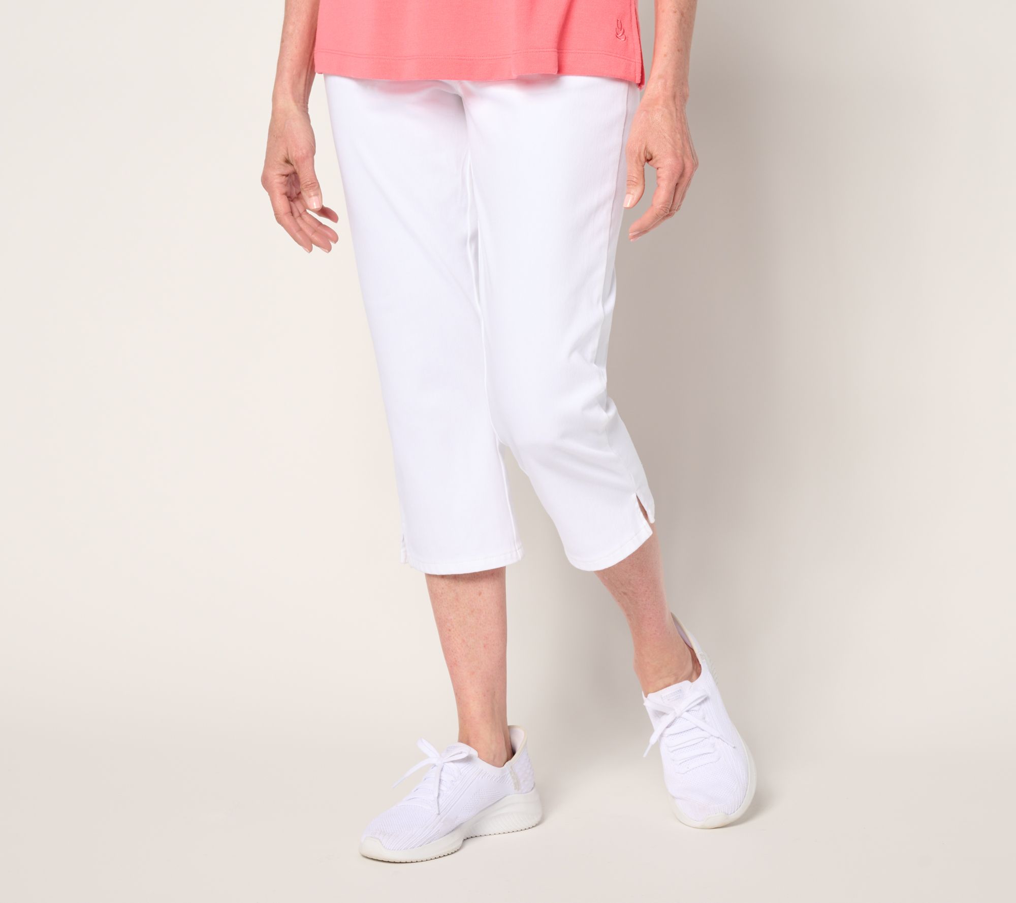 "As Is" Belle by Kim Gravel Petite Delray Denim Capri Pant