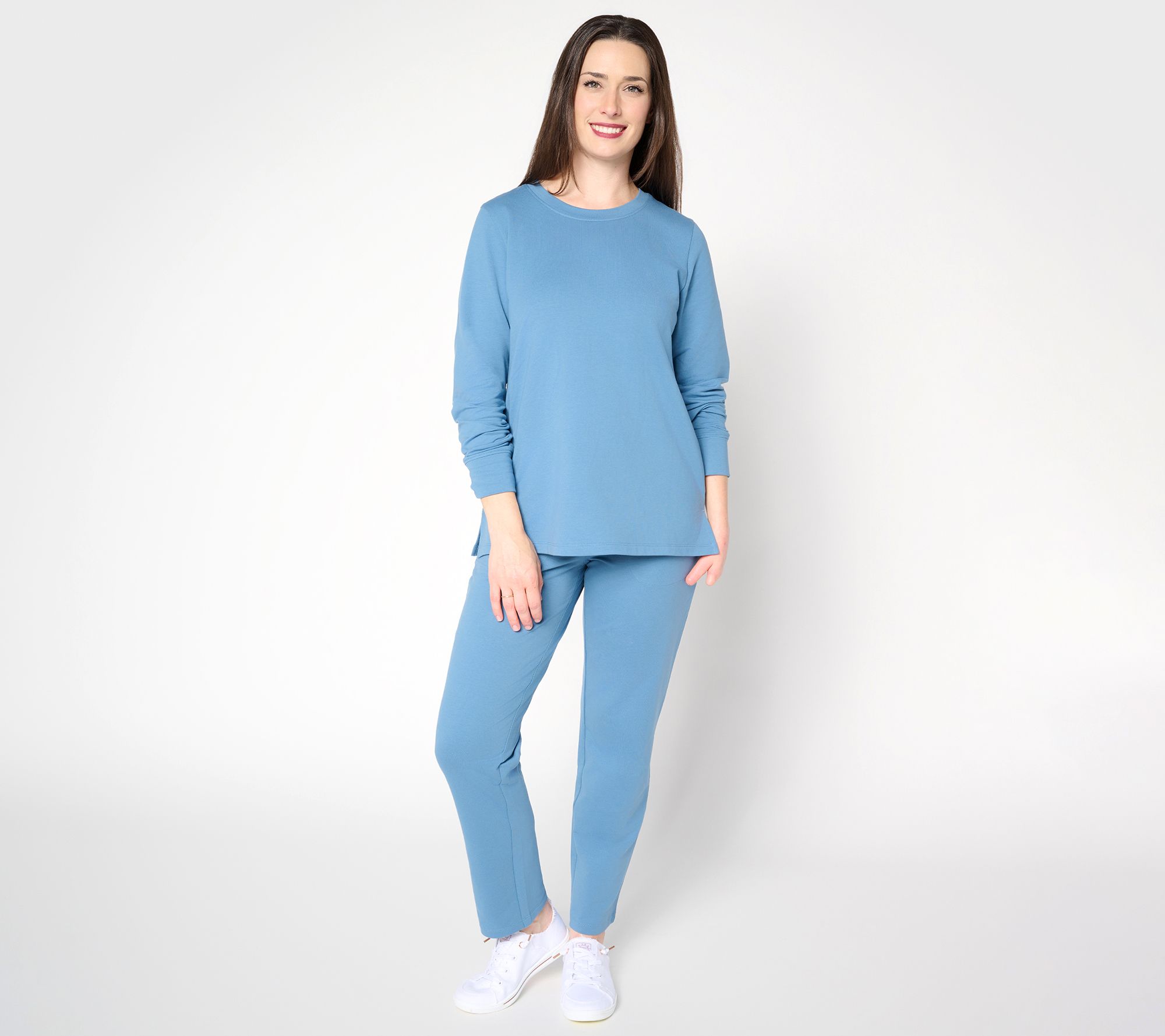 Denim & Co. Tall EasyWear French Terry Top & Pant Set