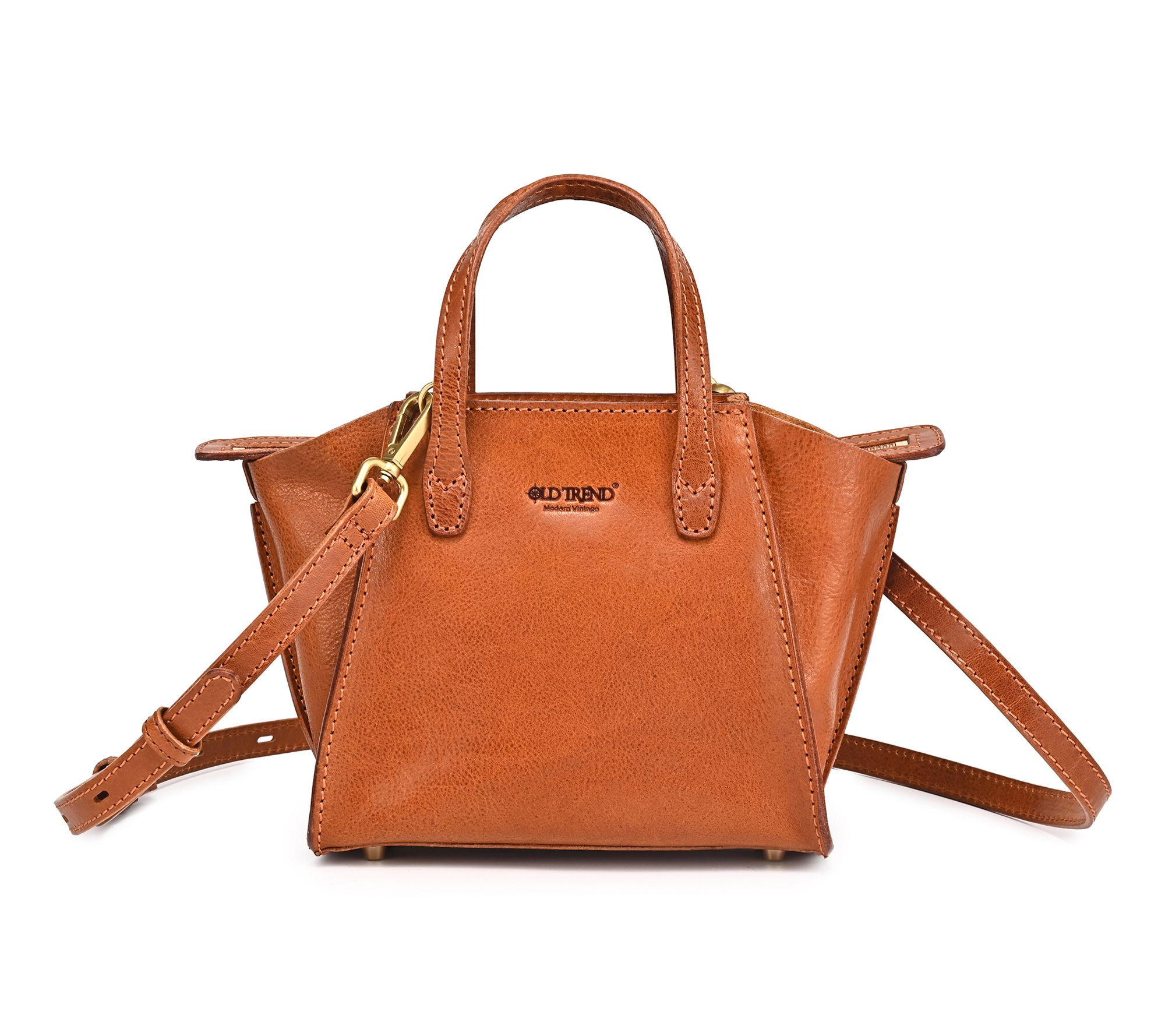 Old Trend Iris Mini Leather Tote with ShoulderStrap