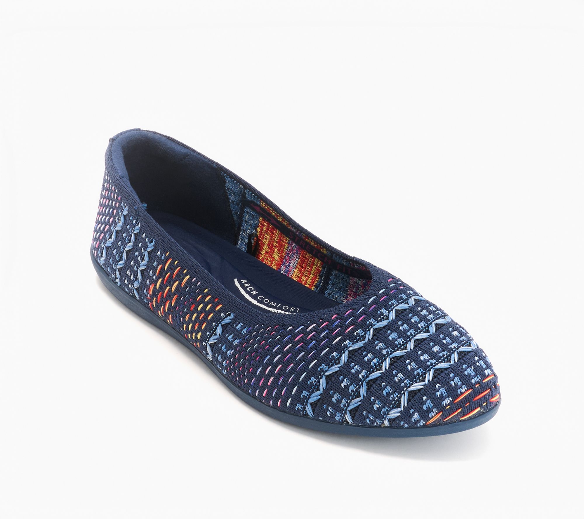 Skechers Cleo Walk Recycled Washable Multi Woven Flats