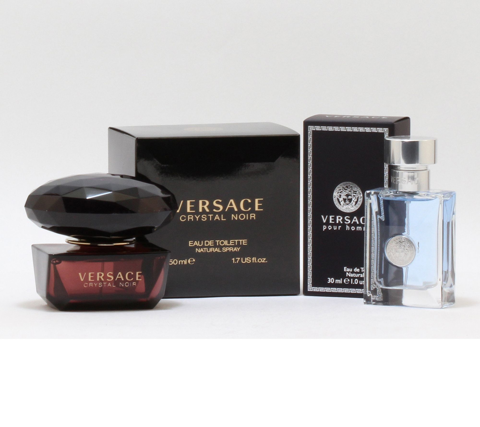 Versace Crystal Noir & Versace Pour Homme Set