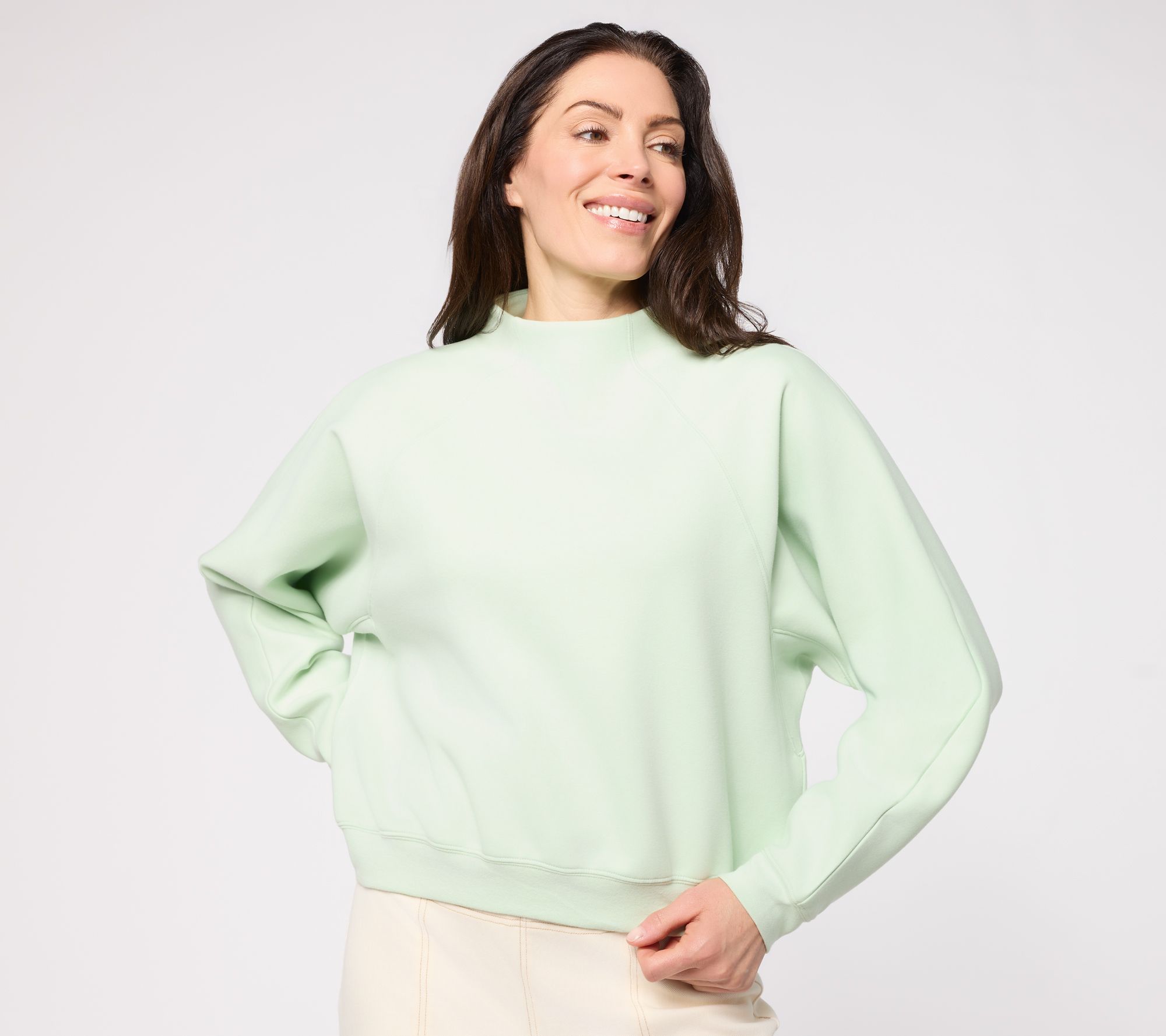 RM Studio x Rebecca Minkoff Sponge Knit Mock Neck Pullover