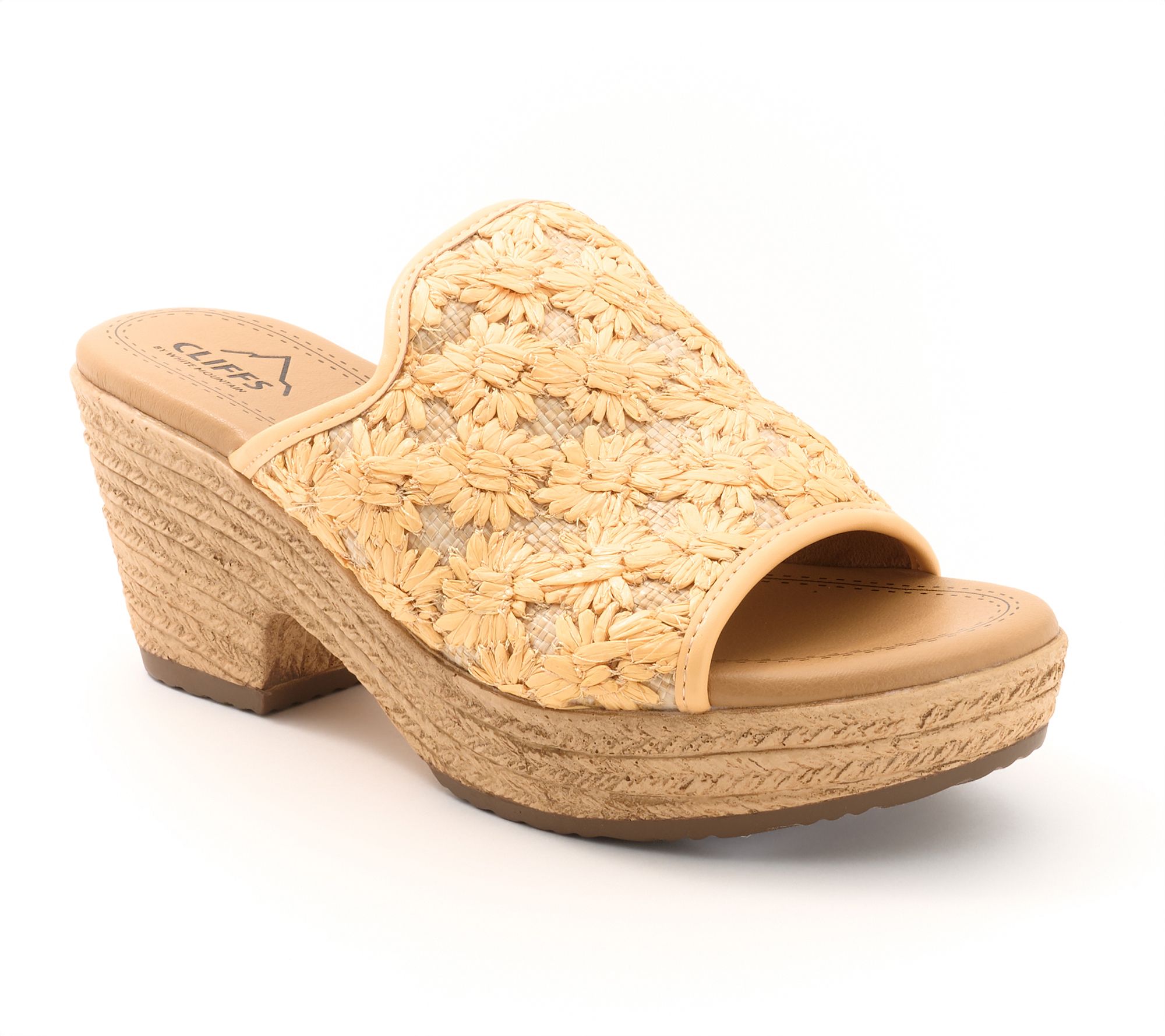 Cliffs by White Mountain Raffia Wedges - Bizzie