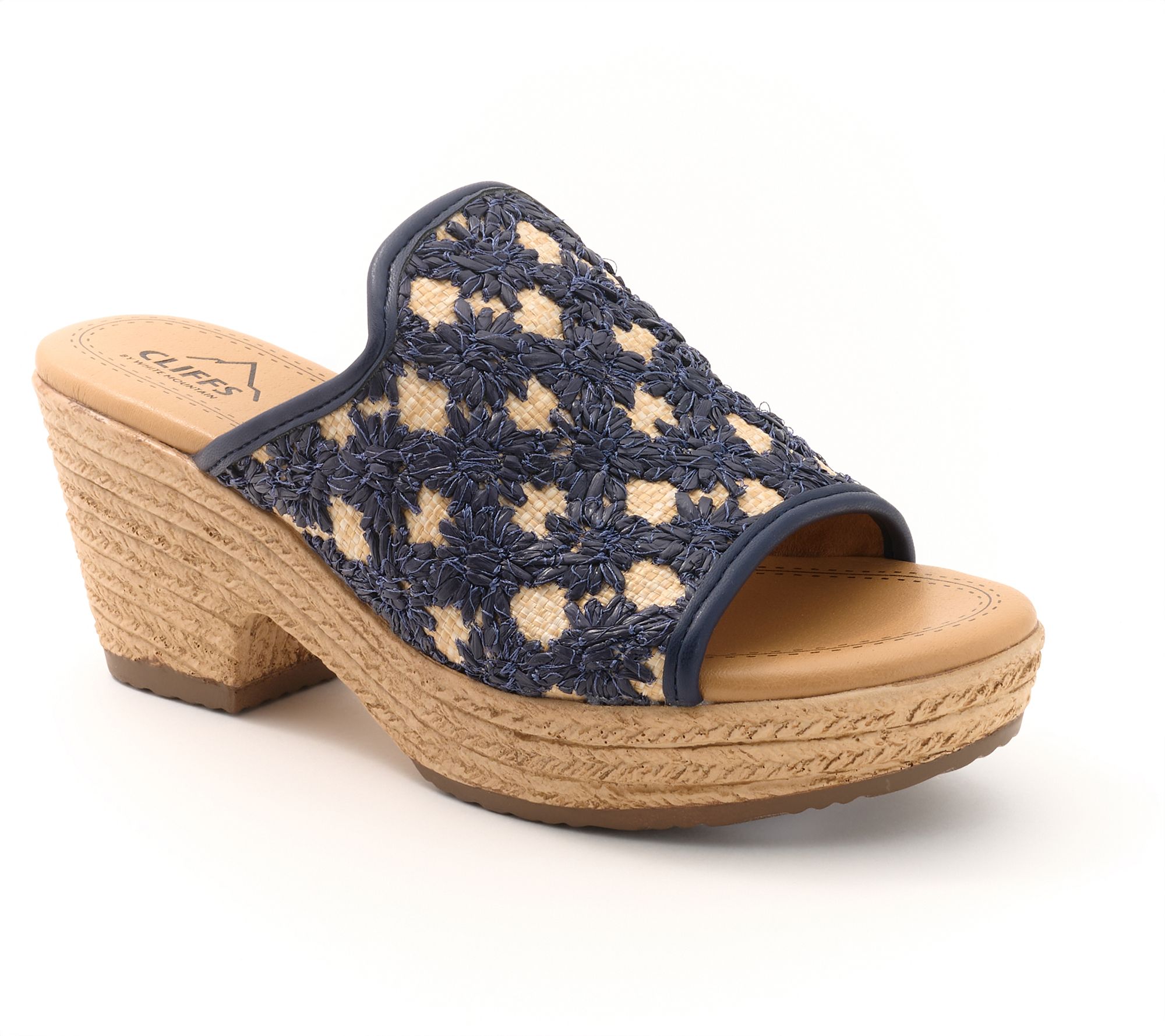 Cliffs by White Mountain Raffia Wedges - Bizzie