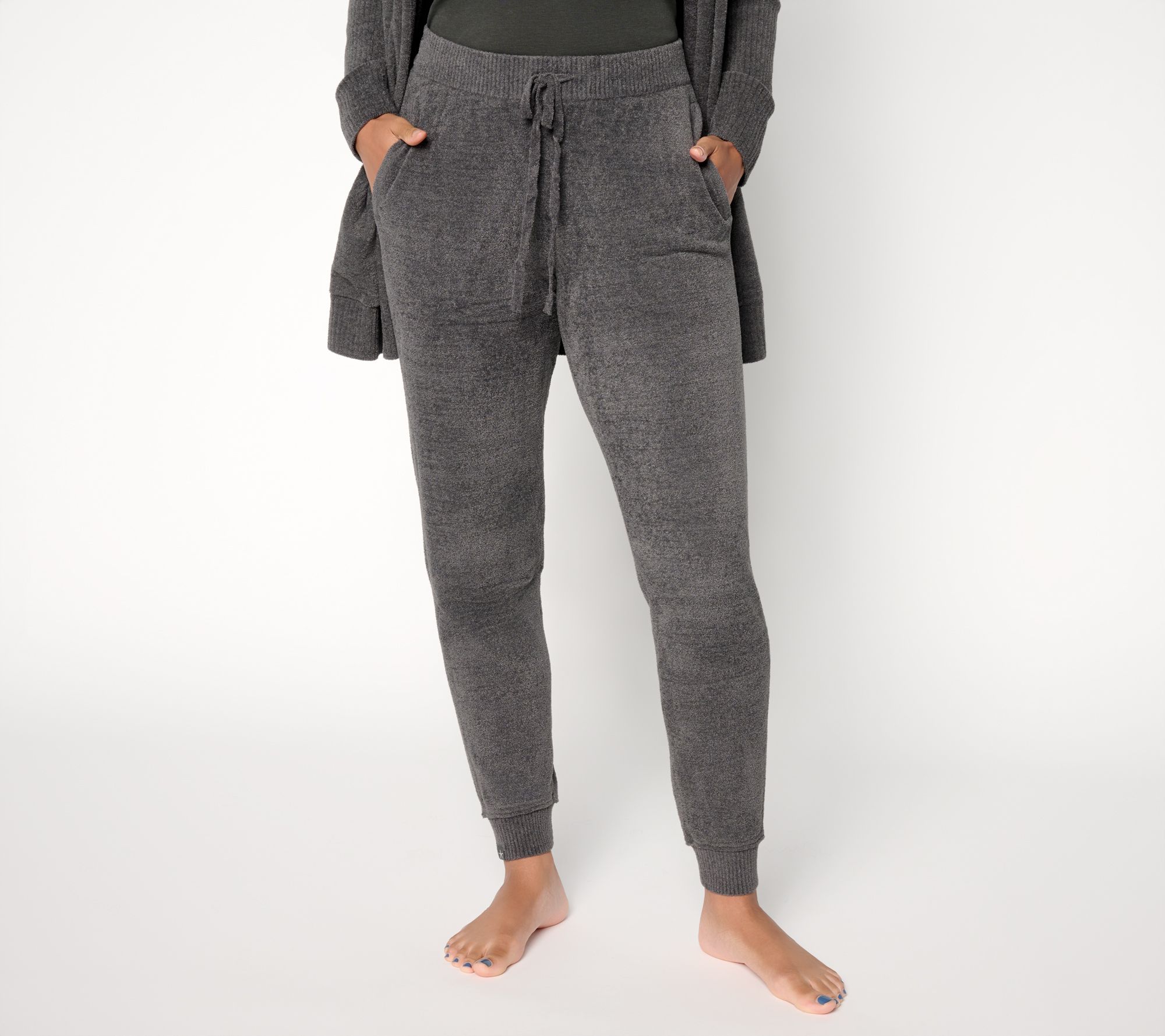 "As Is" Barefoot Dreams Petite CozyChic UltraLiteJersey RollCuff Jogger